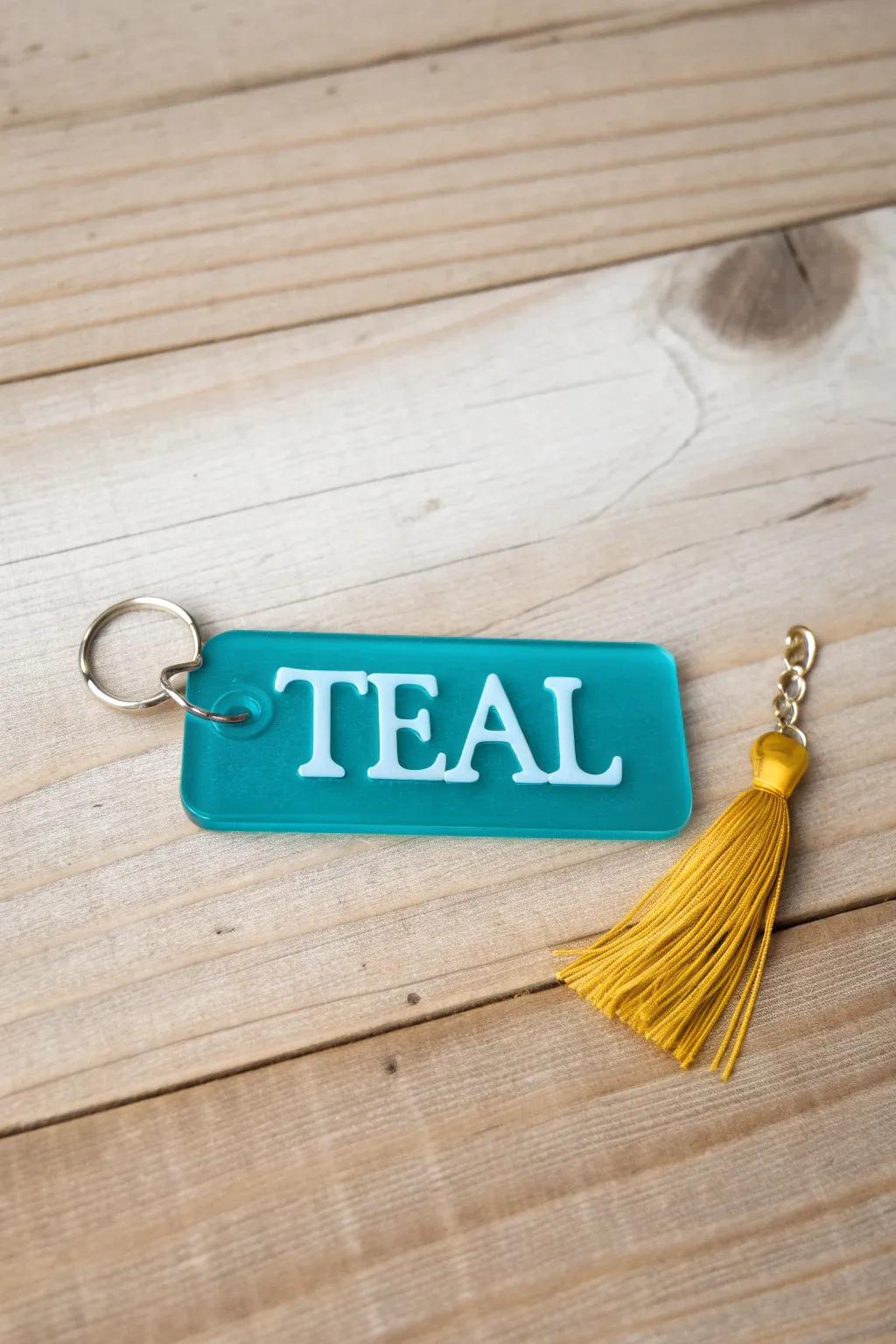 Add a smile to your keys with this punny and chic acrylic keychain!