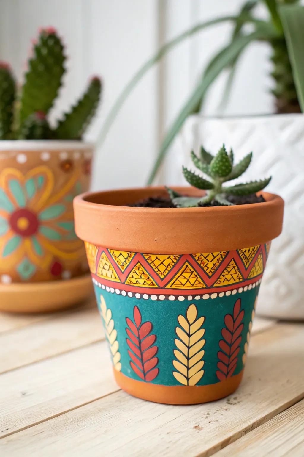 Chic and colorful: Transform ordinary pots into stylish storage with a touch of creative flair!