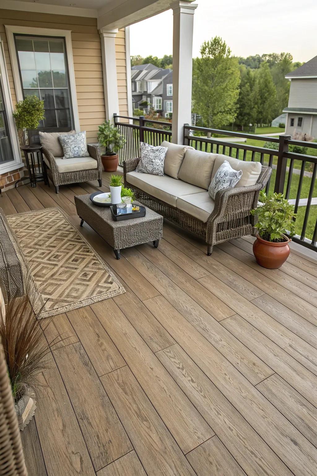 Vinyl flooring offers style and versatility at an affordable price.
