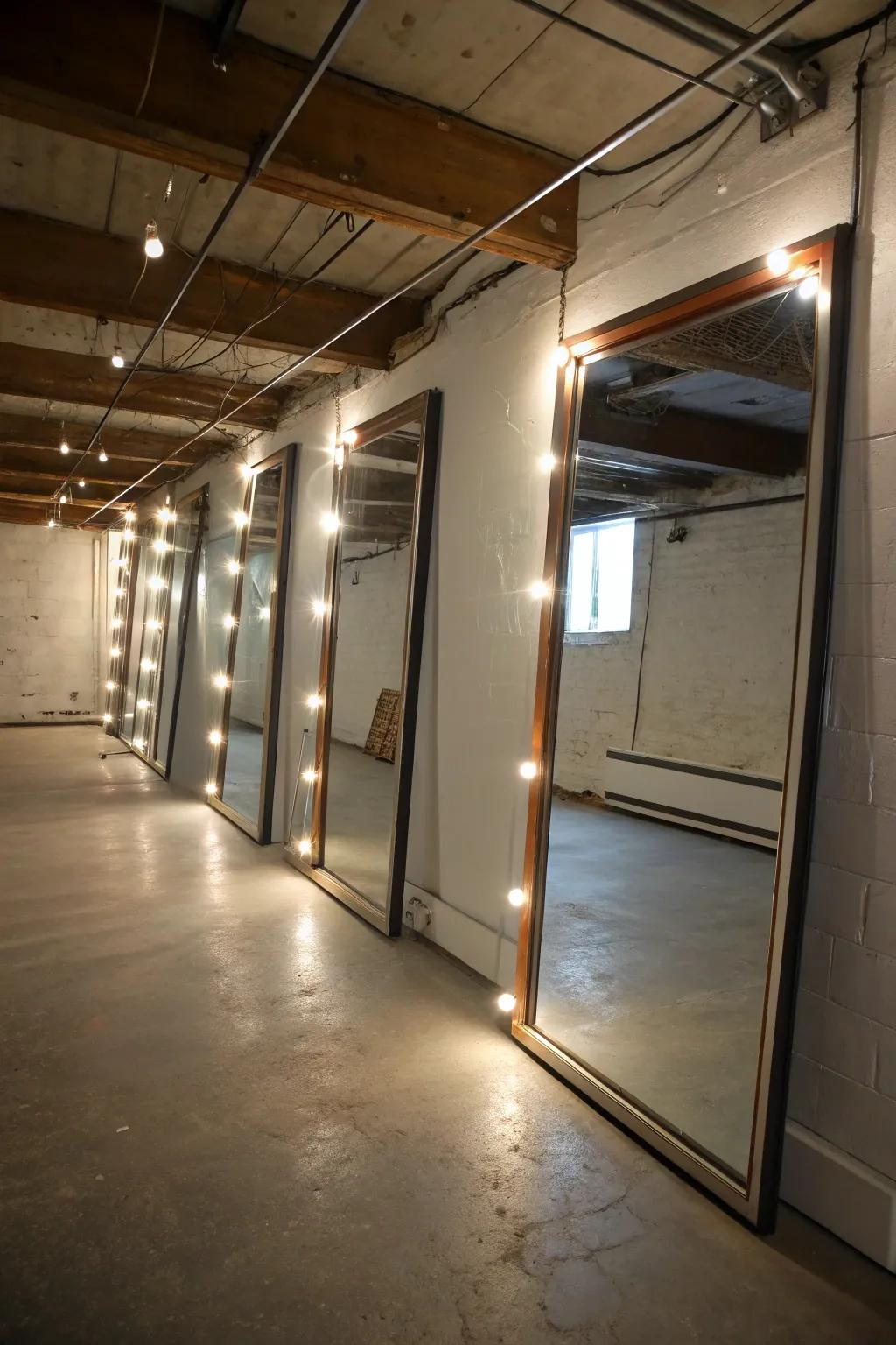 Mirrors amplify light, making spaces feel larger.