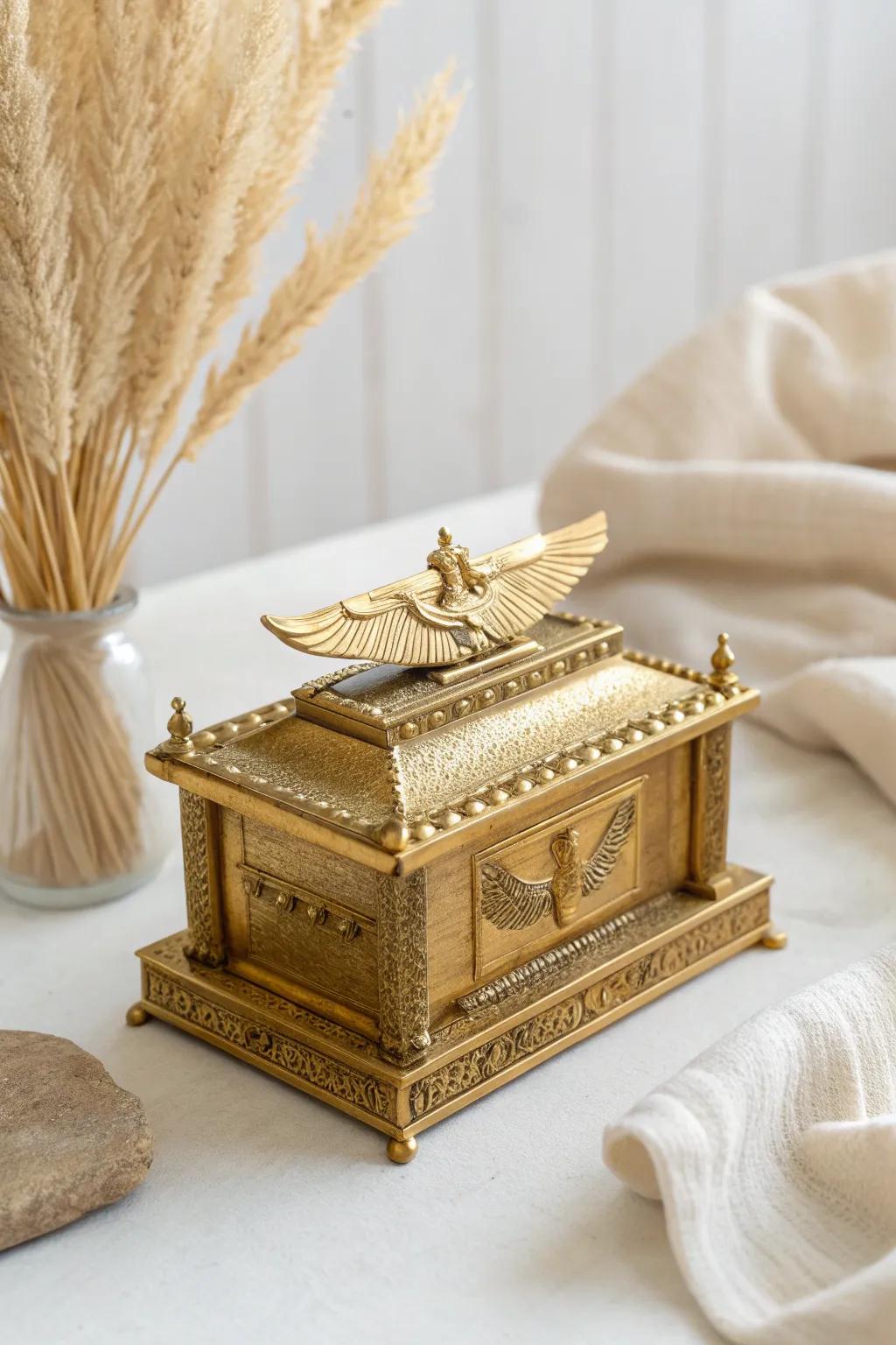 Discover the beauty of simplicity and sacredness with this stunning Ark of the Covenant craft.