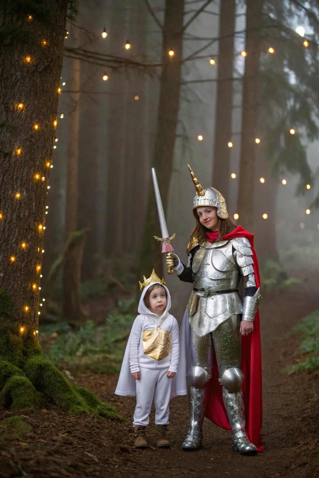 Fantasy and magic combine with a knight and unicorn.