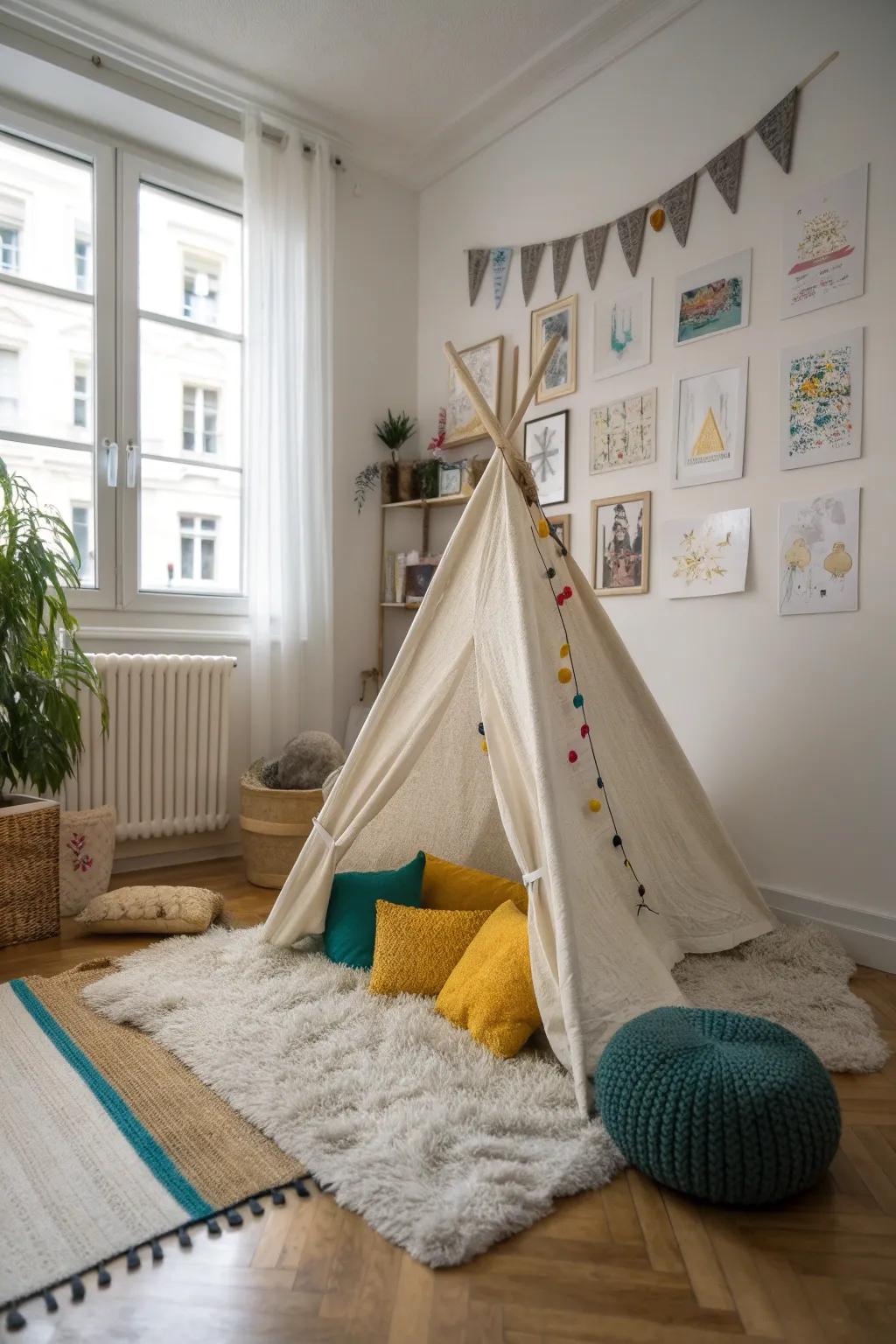 Transform your cozy fort into a personal art gallery and let your creativity shine through!