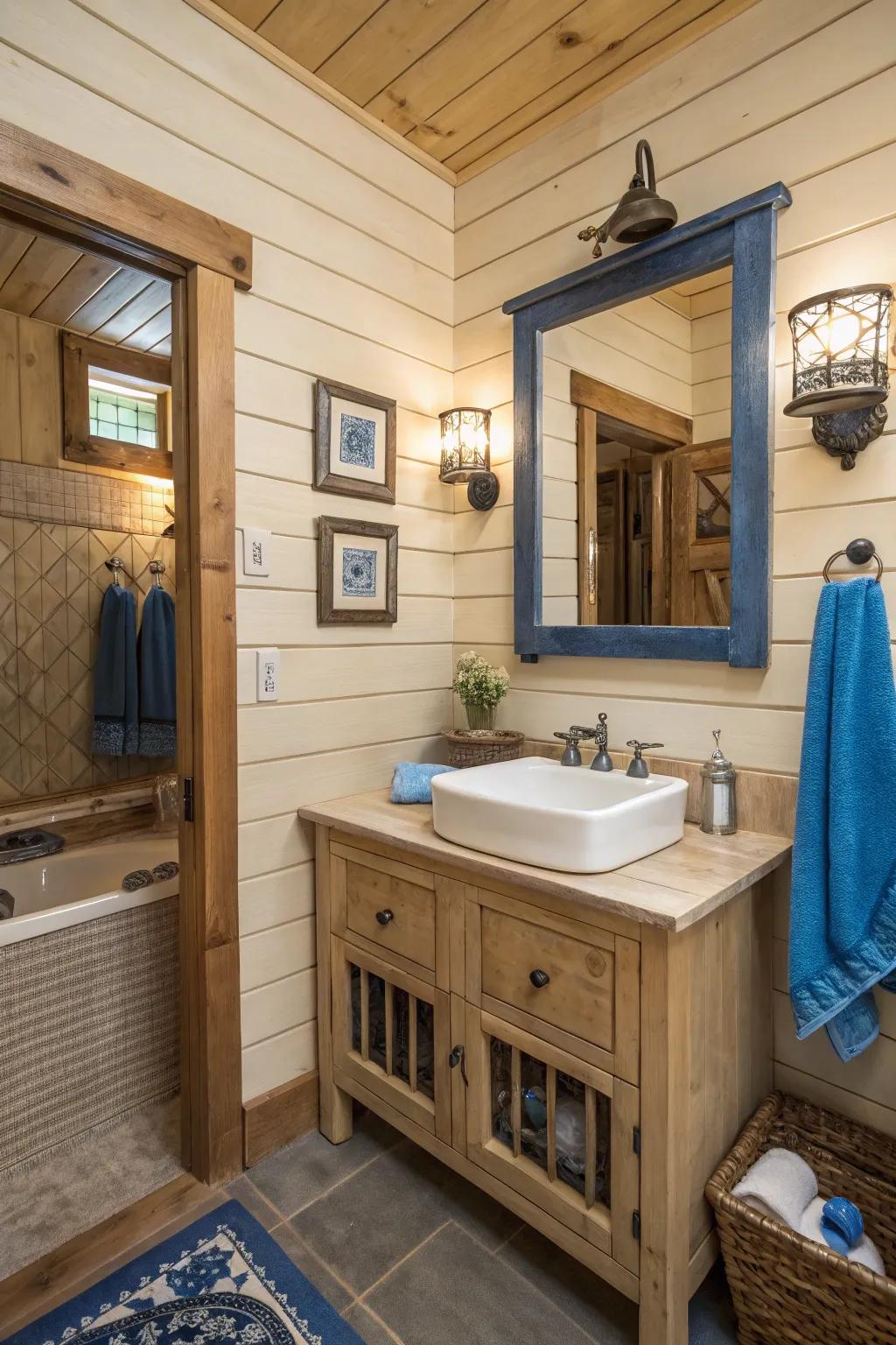 Combine rustic charm with modern flair using shiplap walls.
