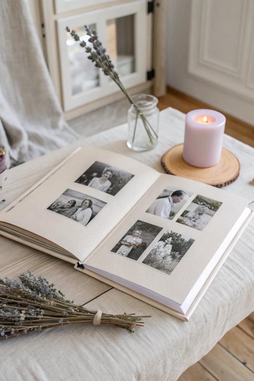 Capture memories beautifully with a handcrafted photo memory book.