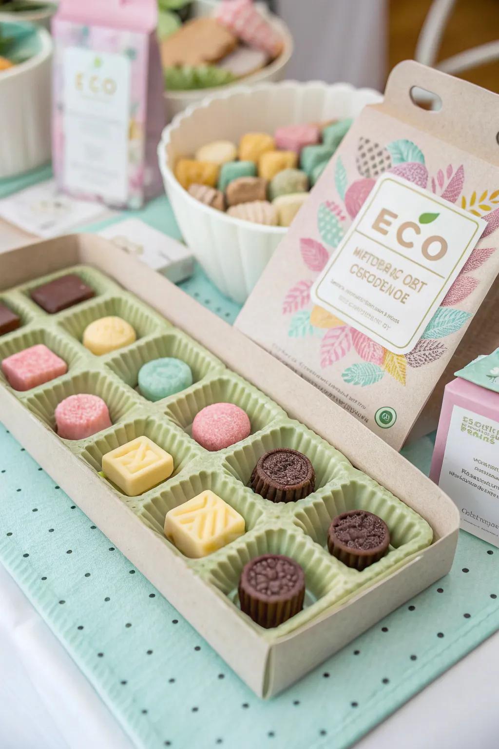 Eco-friendly candy options for a sustainable touch.