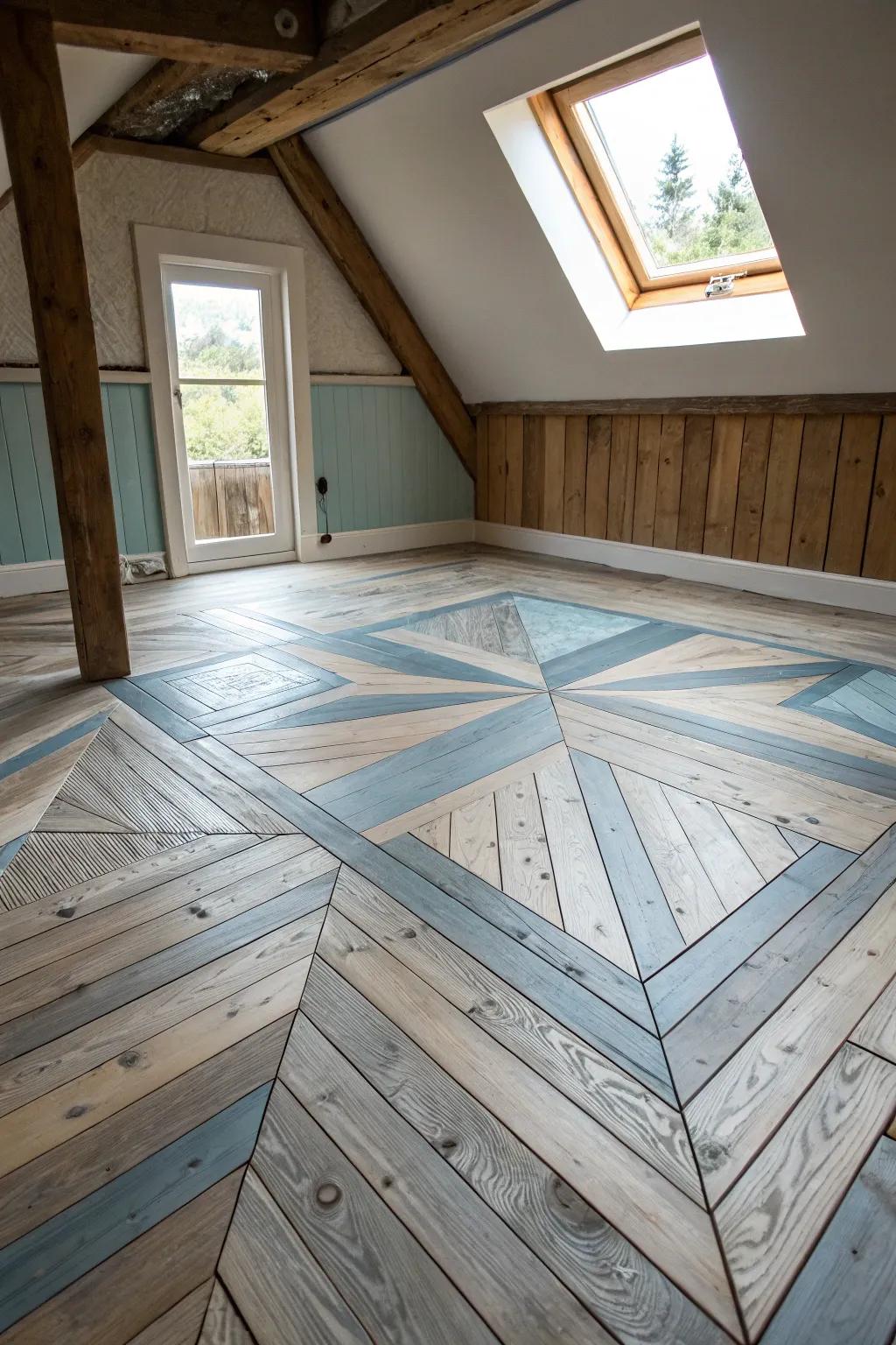Transform your attic with a touch of paint: Chic, budget-friendly flooring that speaks to the artisan in you.