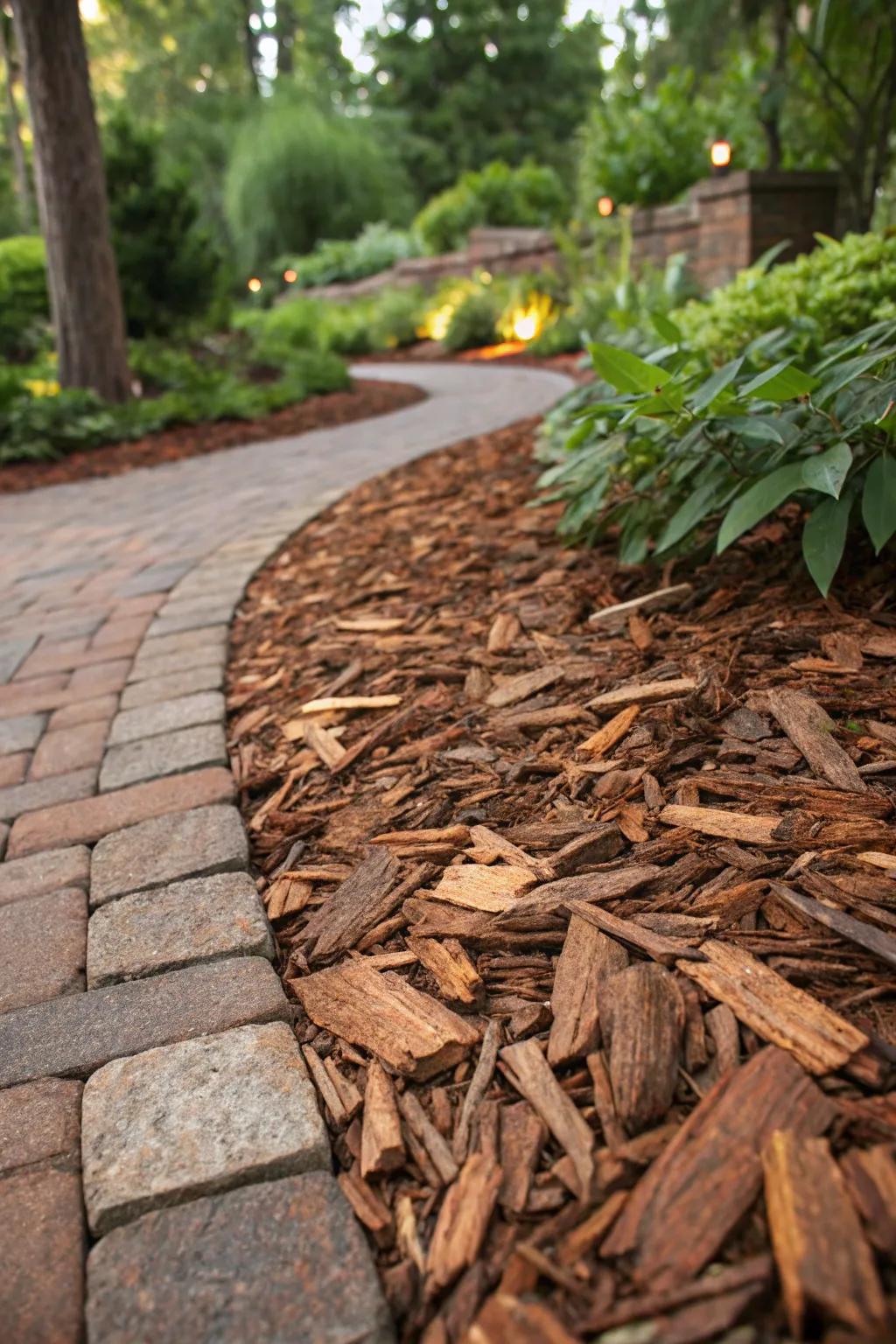 Transform your driveway with the natural charm of wood chips—affordable, unique, and eco-friendly!