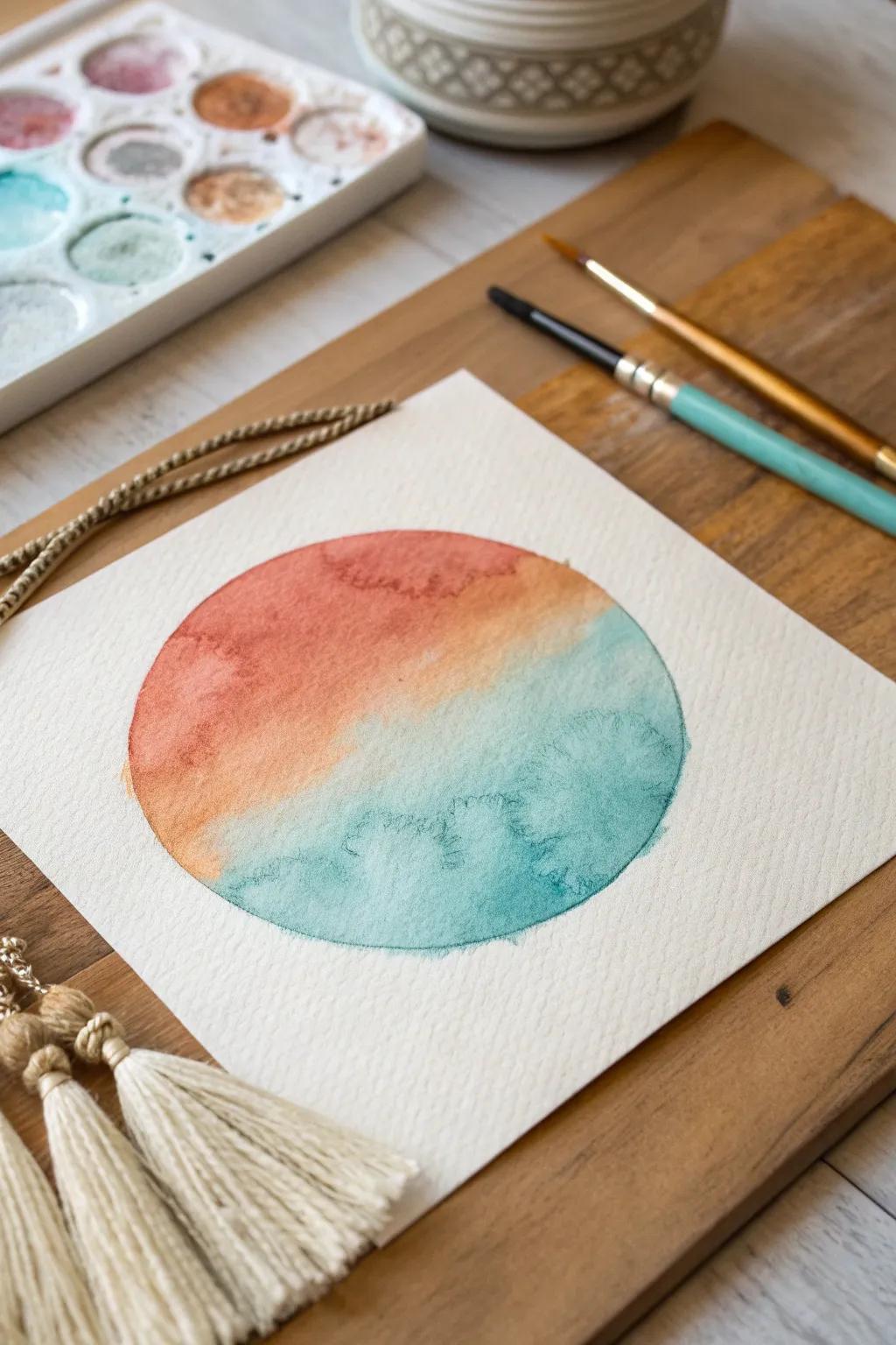 Discover the magic of watercolor circles, where simplicity meets whimsy and every stroke tells a story.