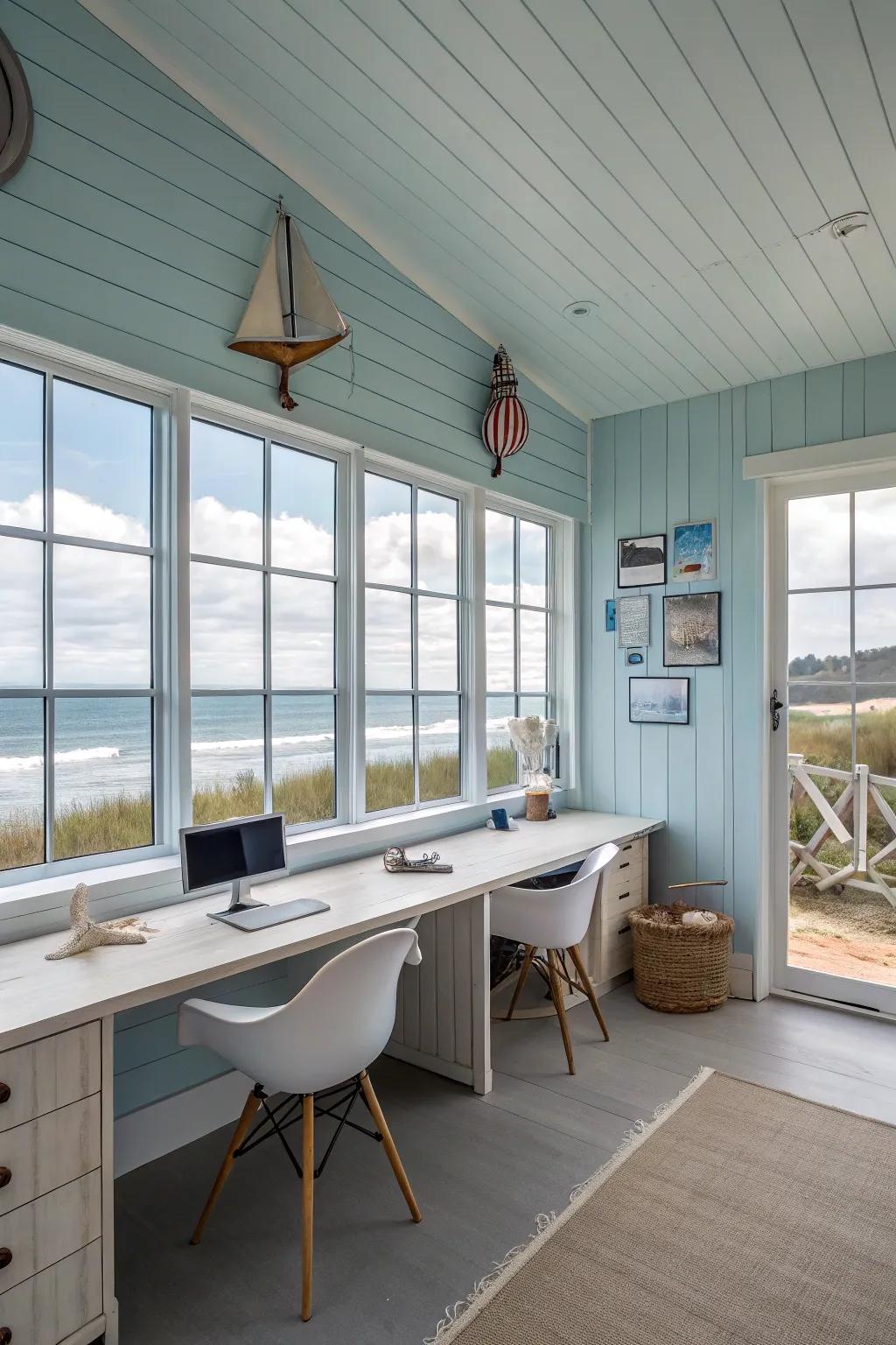 Wall treatments like shiplap add texture and interest.