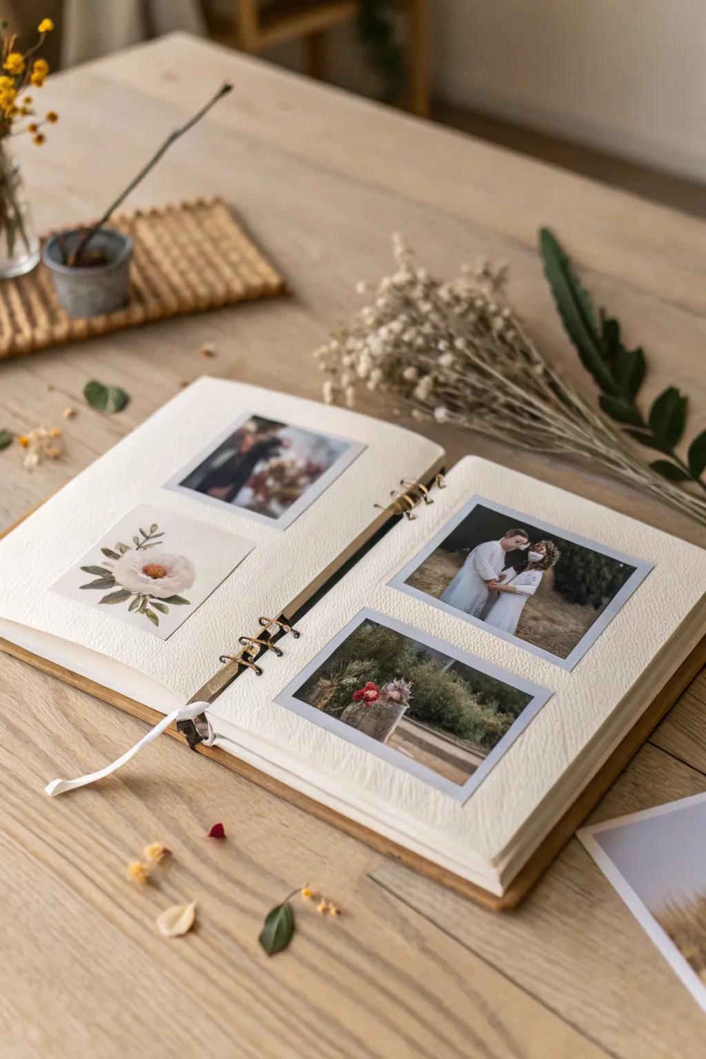 Capture your cherished memories in a minimalist collage journal – a visual diary of life's special moments.