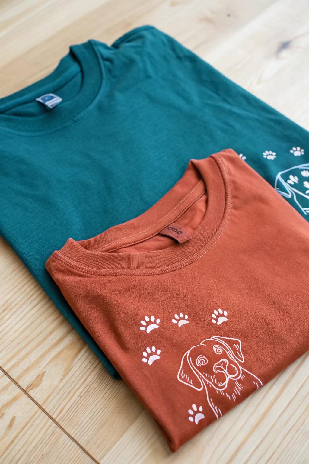 Celebrate your furry friends with bold and minimalist pet-themed t-shirts!