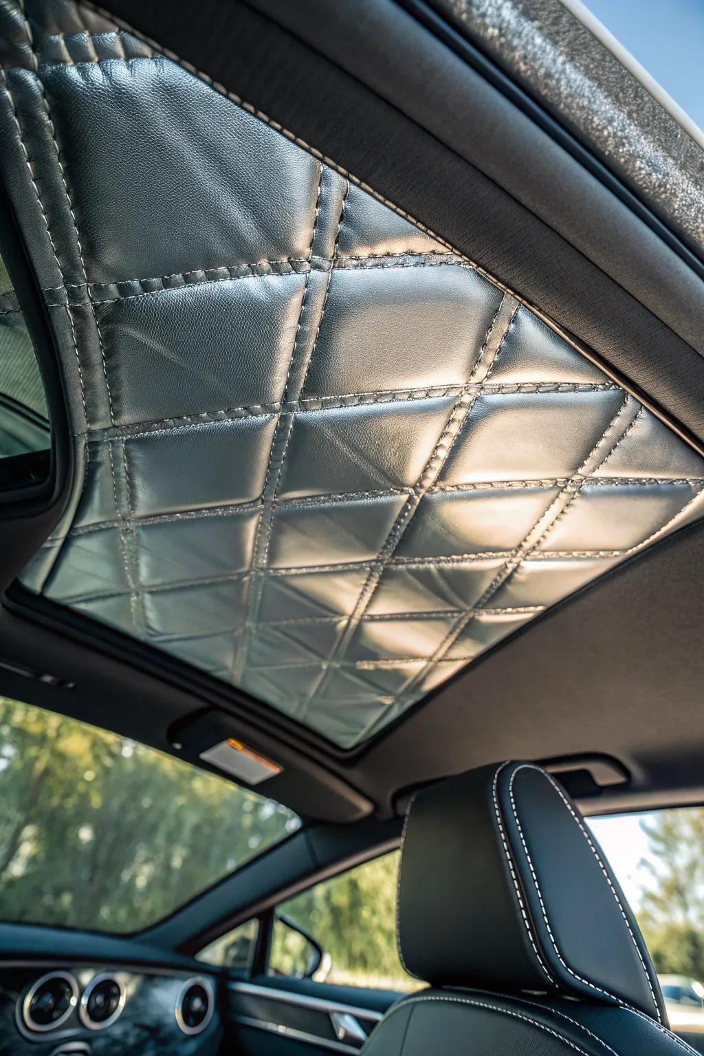 Elevate your ride with a custom metallic headliner that shines as bright as your passion for craftsmanship.
