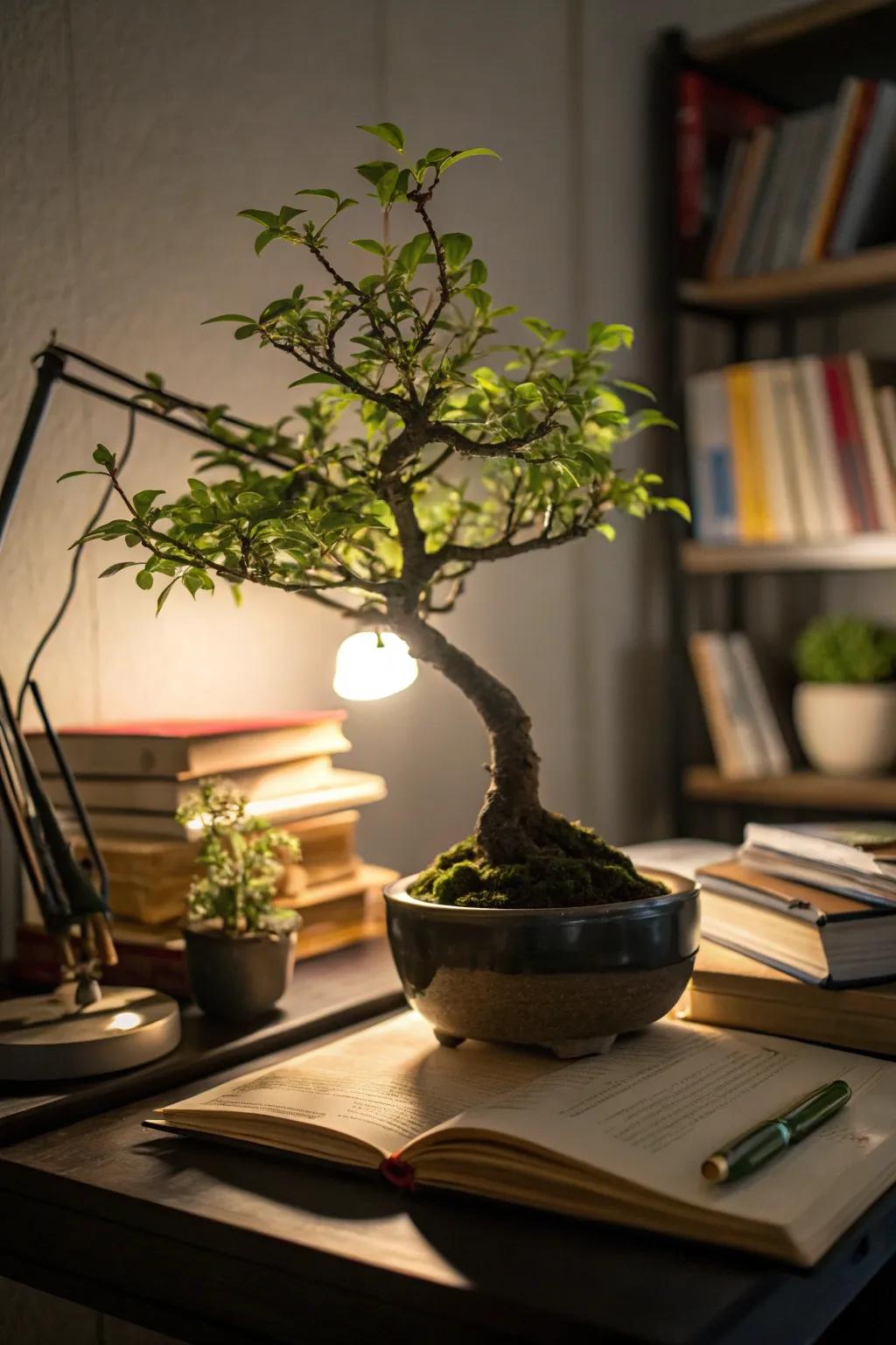 Bonsai trees bring a touch of tranquility to any setting.