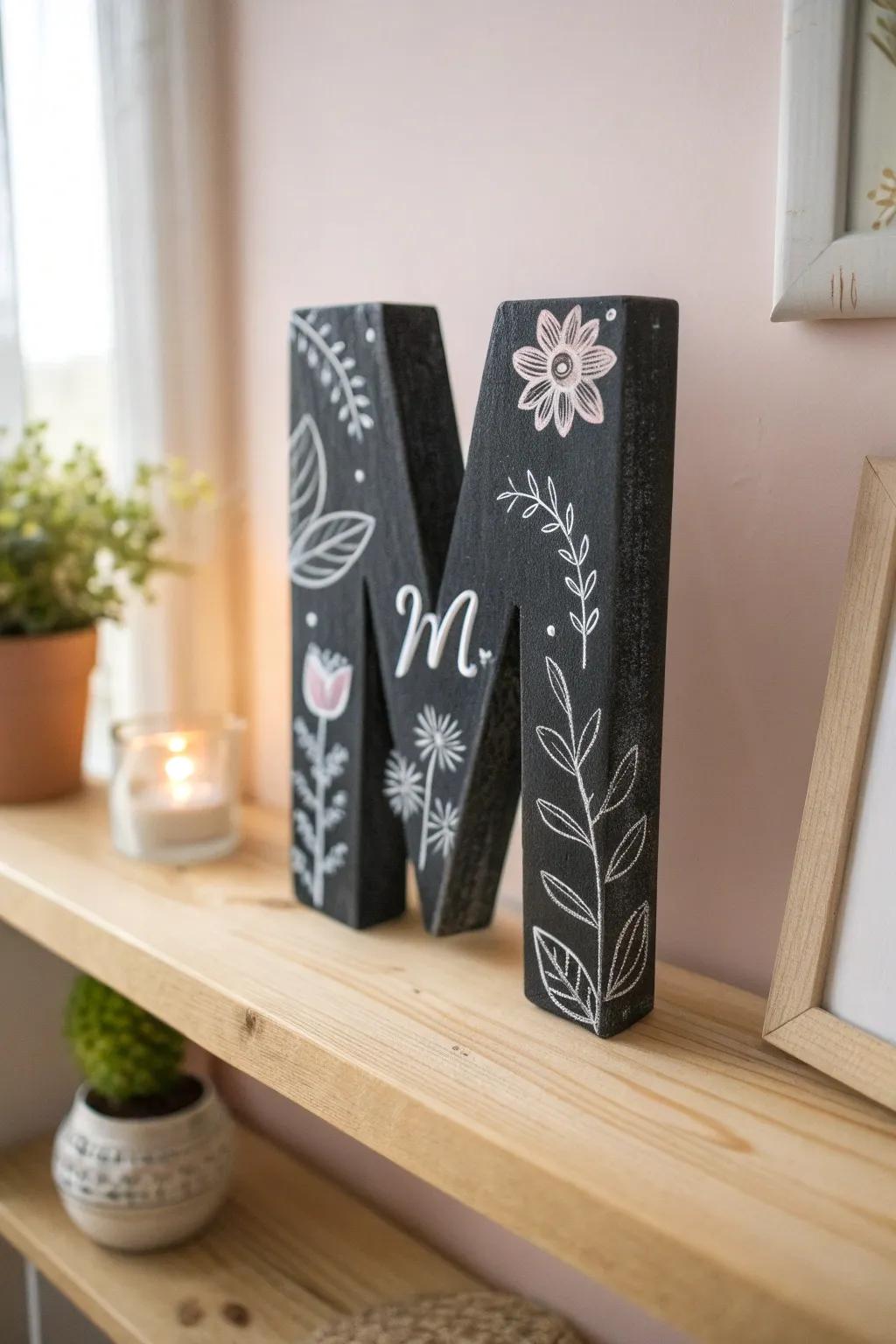 Unleash your creativity with chic chalkboard letters – perfect for adding a personal touch to your space!