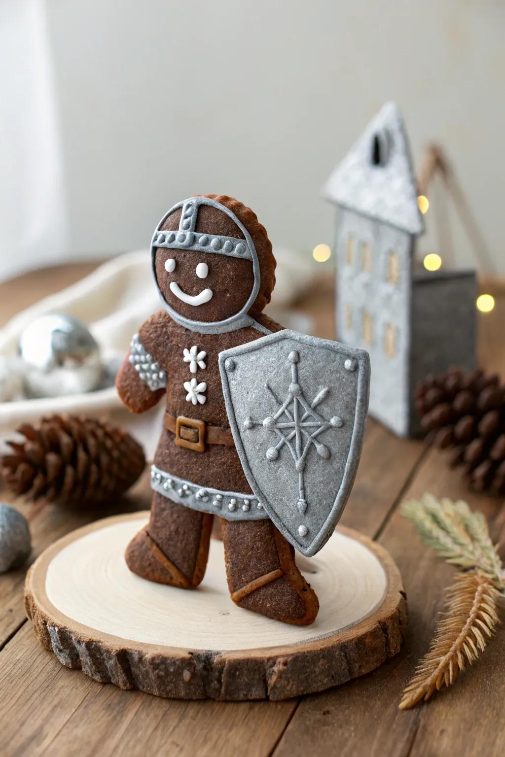Unleash the hero in your gingerbread with this charming knight disguise!