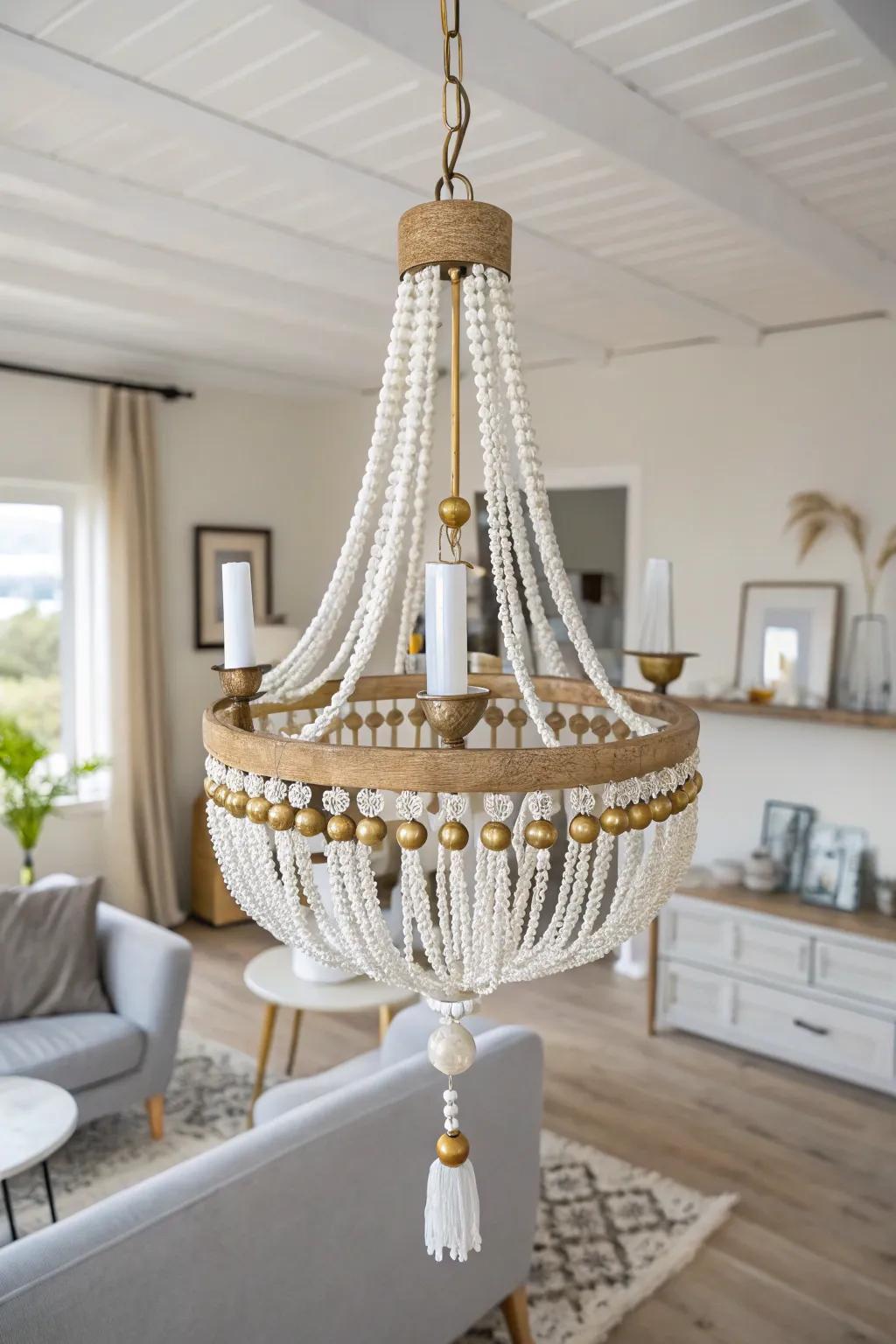 Transform your space with this stunning DIY chandelier makeover, where minimalism meets bohemian elegance.
