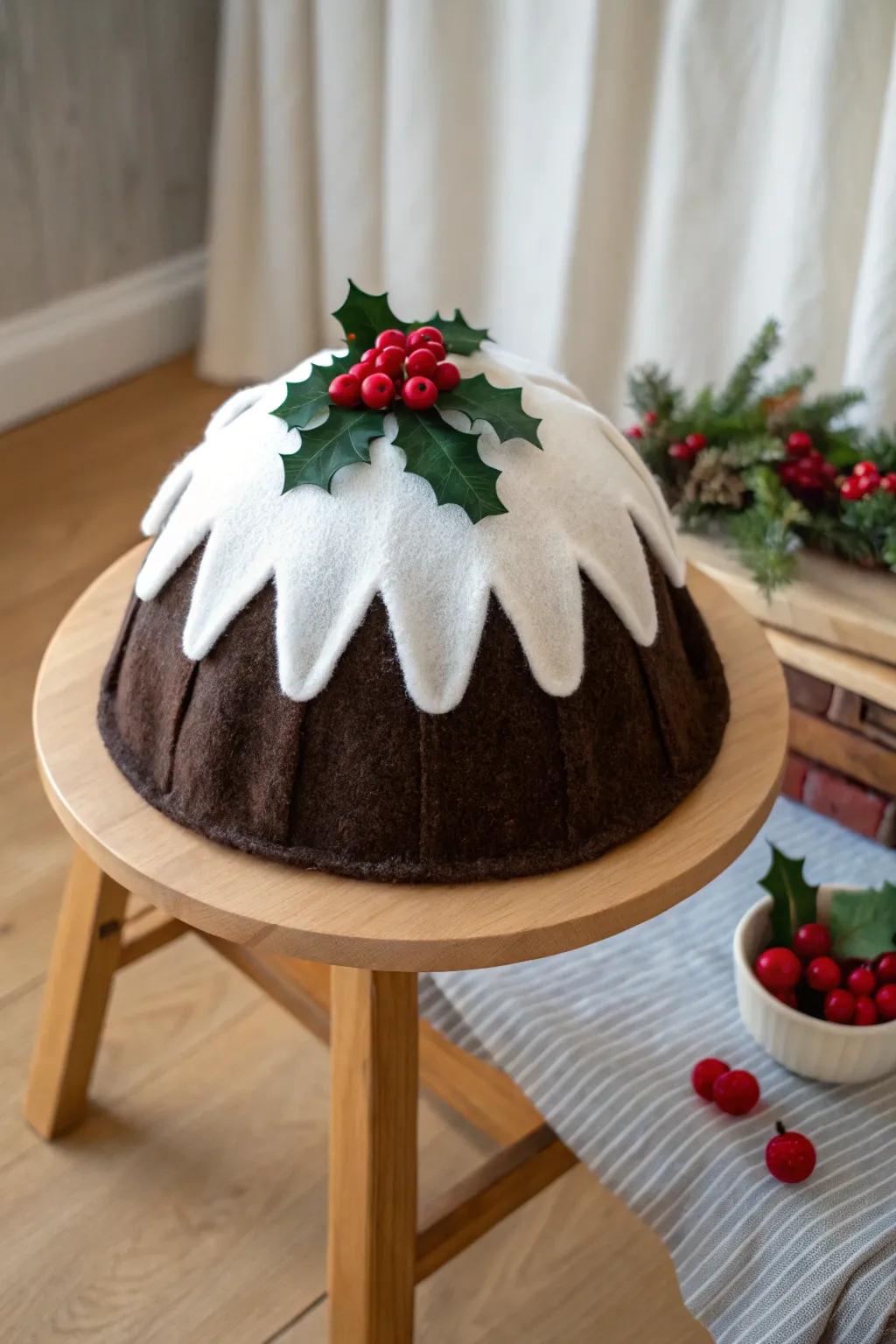 Sweeten your holiday spirit with this charming DIY Christmas pudding costume! 🎄✨ #Craftsmanship #MinimalistChristmas