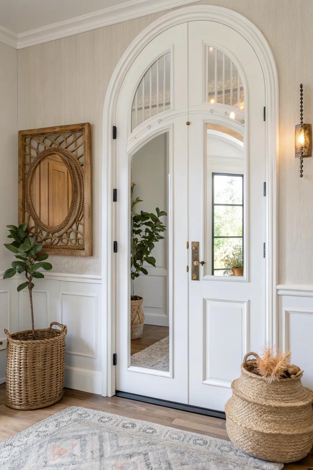 Transform your space with a stunning mirrored door makeover — where simplicity meets style.