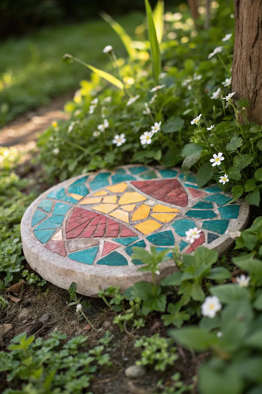 Step into artistry: Transform your garden path with a mosaic masterpiece.