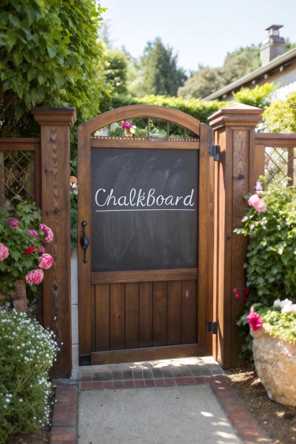 Welcome to Our Garden: A Craftsmanship-Inspired Chalkboard Gate