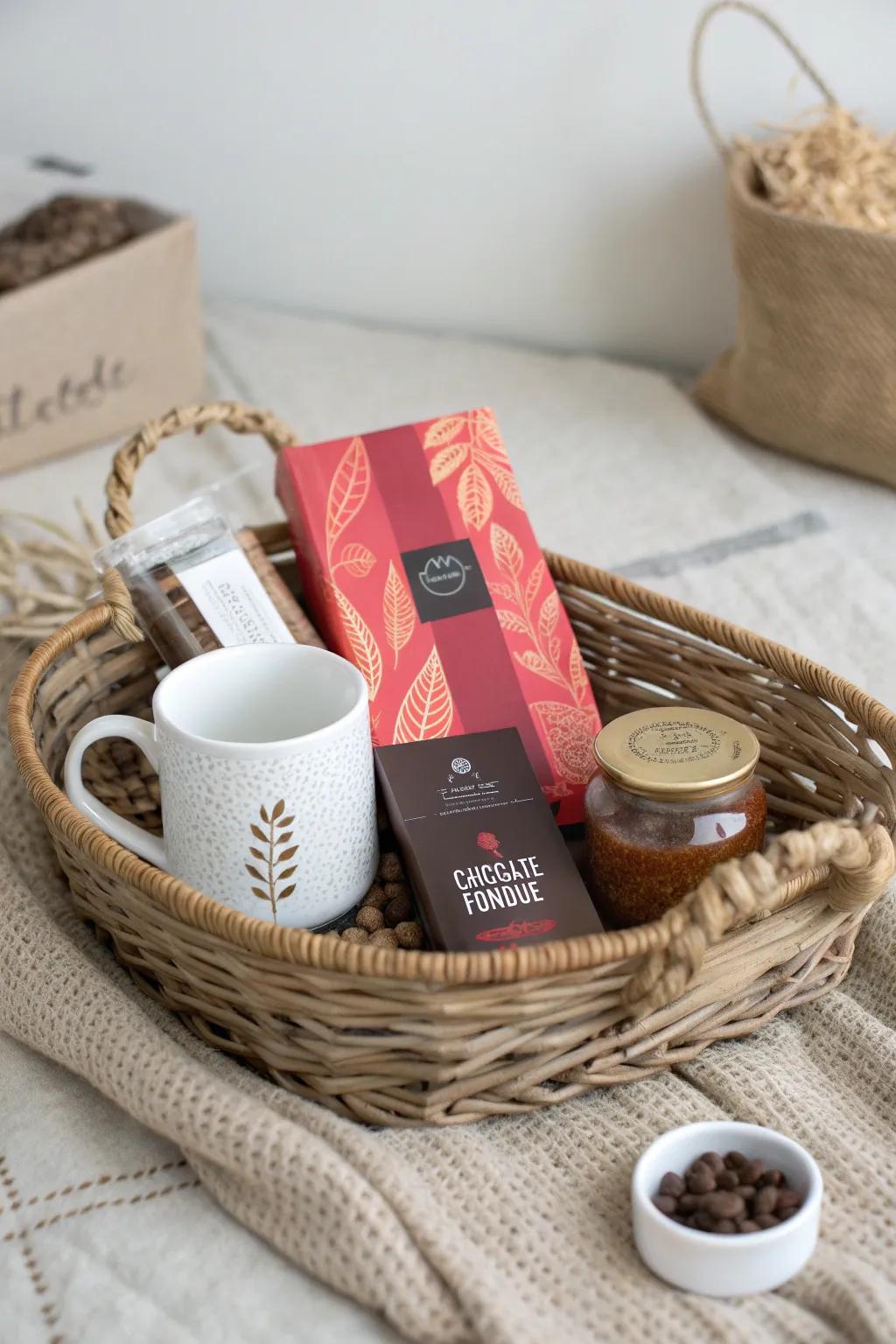 Indulge in the art of gifting with this Chocolate Lover’s Basket—a perfect blend of simplicity and decadence.