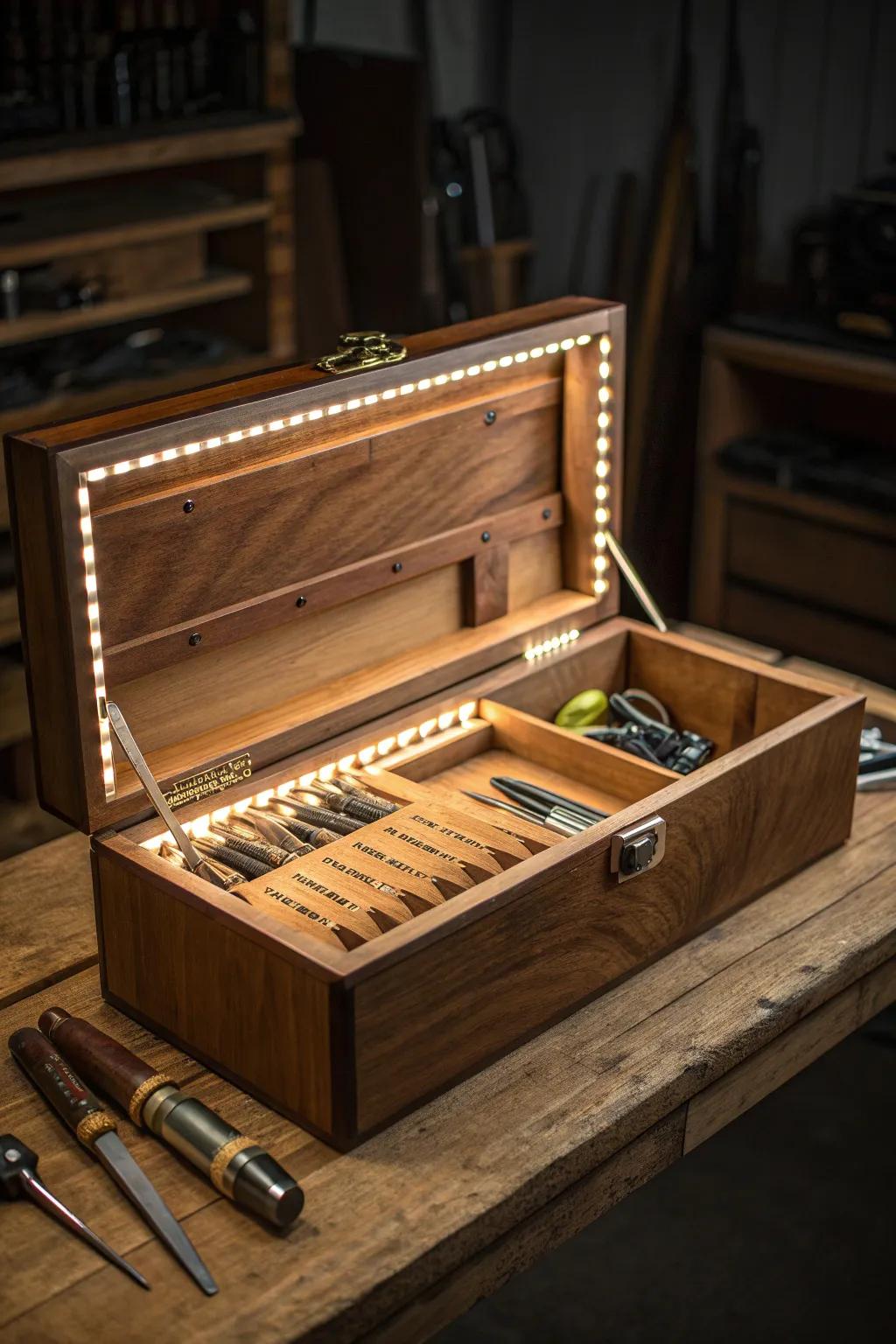 Illuminate your craftsmanship: A tool box designed for the modern craftsman.