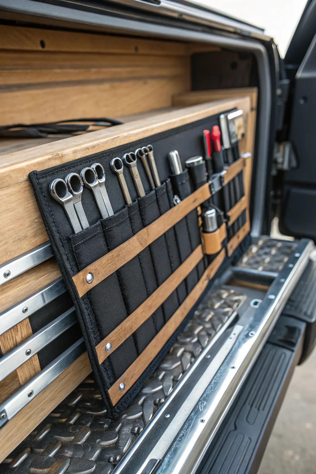 Keep your tools in check with this DIY elastic holder – a perfect blend of form and function for the craftsman at heart.