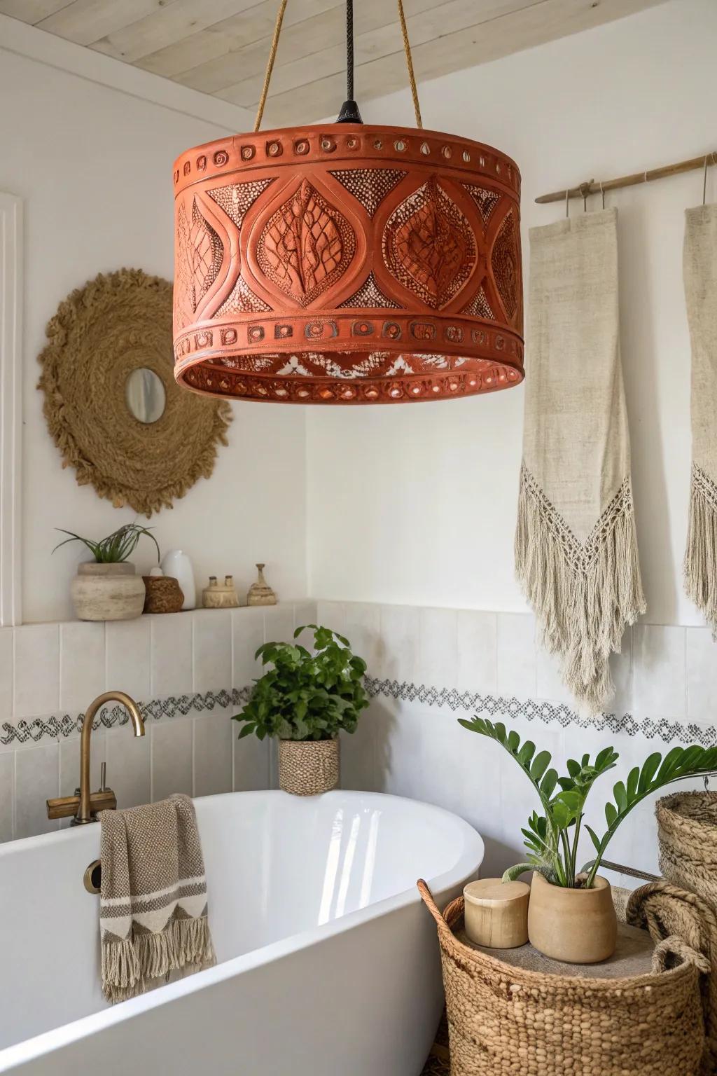 Illuminate your space with a bold drum-style pendant, merging Scandinavian minimalism with a boho charm.