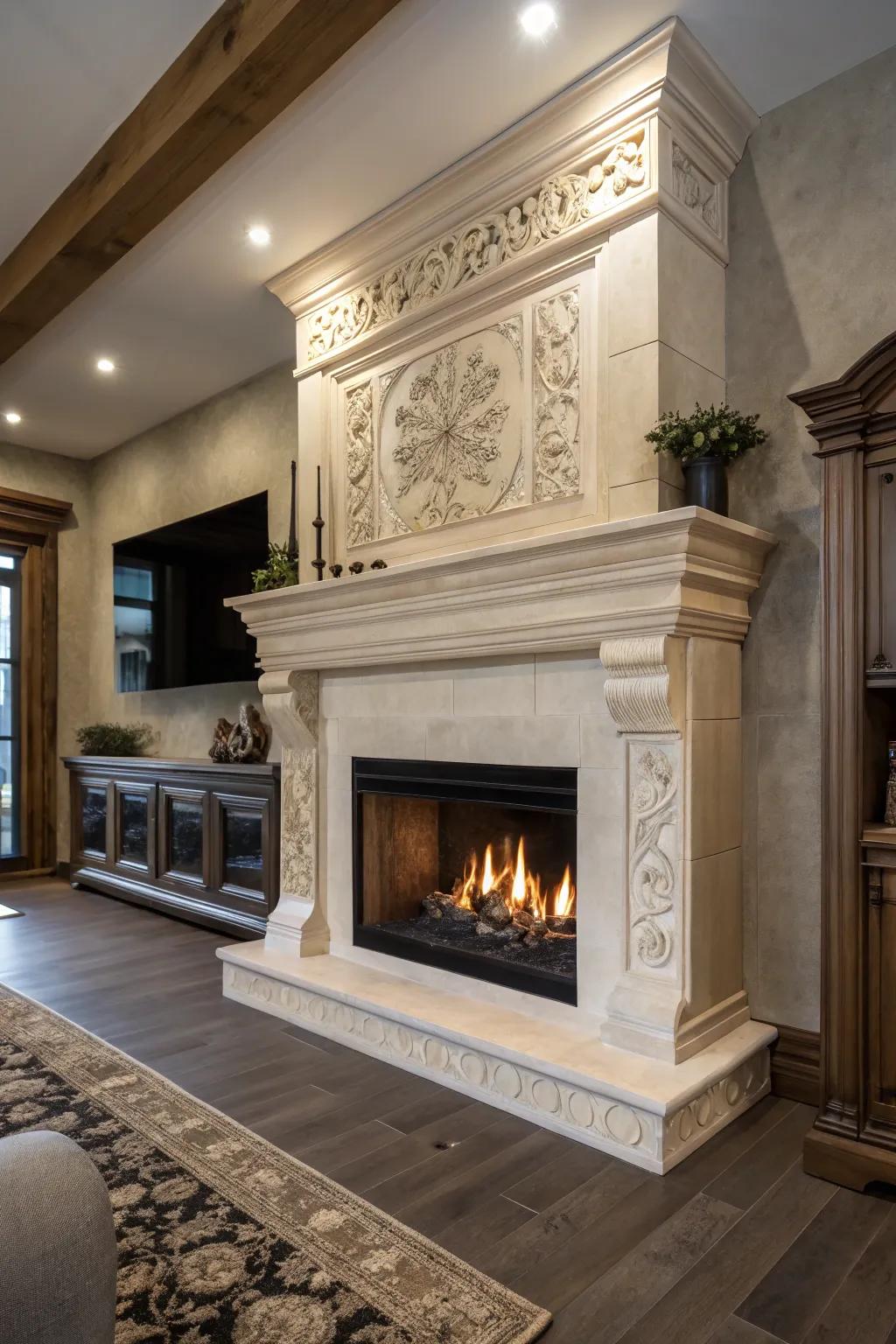 Elevate your living space with a stunning drywall fireplace that combines warmth and craftsmanship.