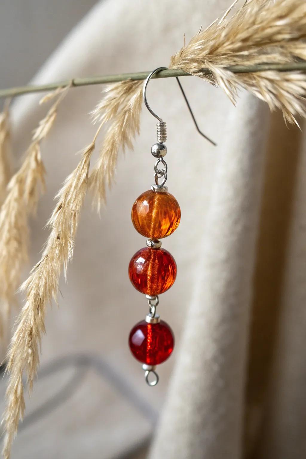 Illuminate your style with the radiant charm of glowing glass bead earrings.