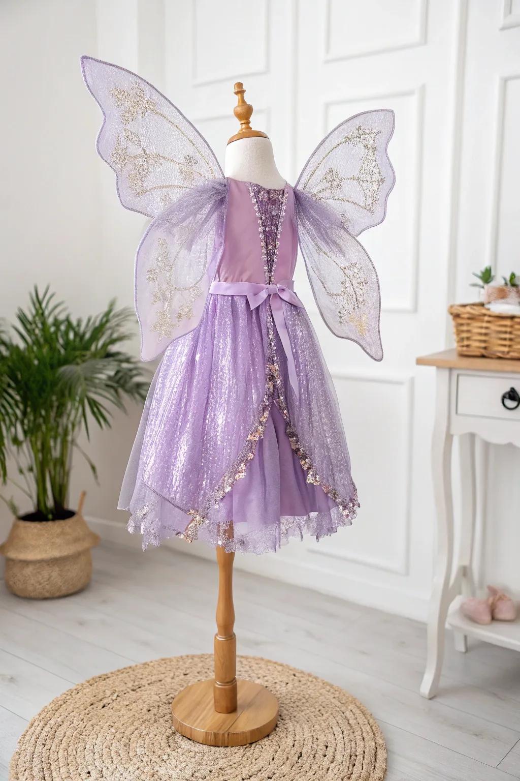 Transform into a whimsical Sugar Plum Fairy with this enchanting costume—perfect for adding a touch of magic to your festive wardrobe.