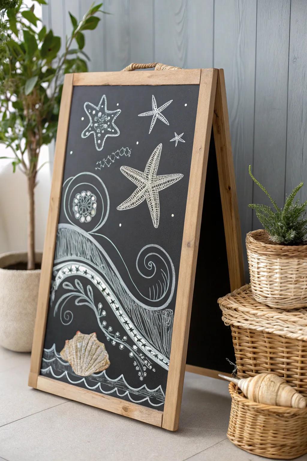 Bring the serene beauty of the seaside into your home with these charming beach doodles.