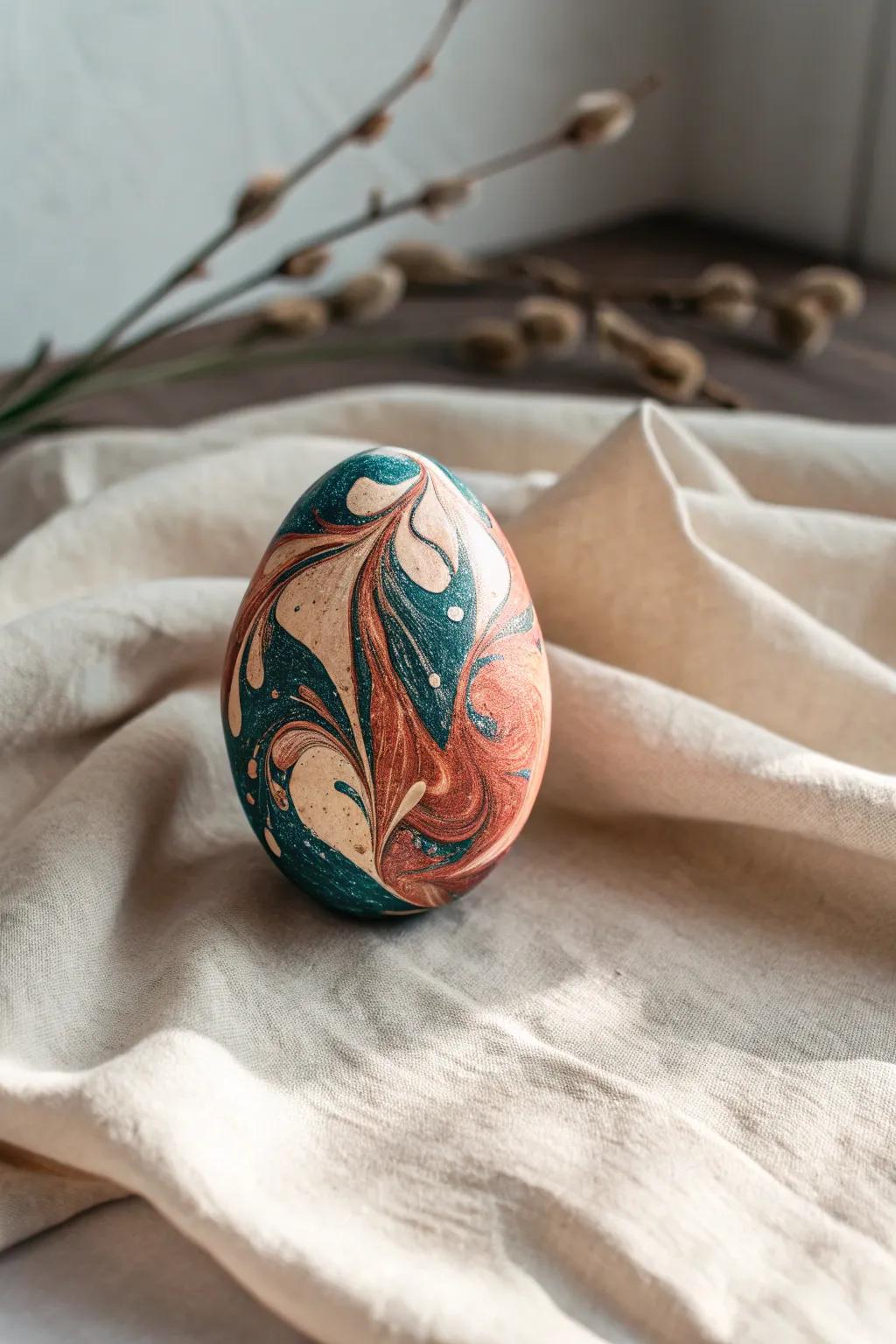 Discover the enchanting beauty of fluid art eggs - a blend of bold colors and minimalist elegance.