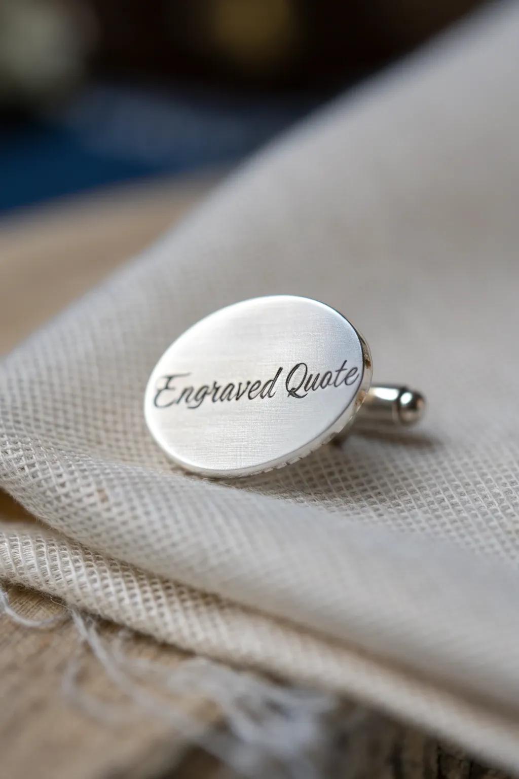 Elevate your style with personalized elegance—discover the beauty of engraved cufflinks.