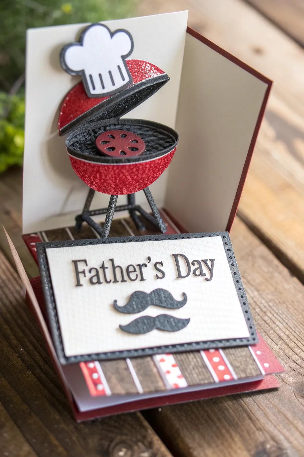 Celebrate Dad's grill mastery with a card that speaks to his love for BBQ and craftsmanship.