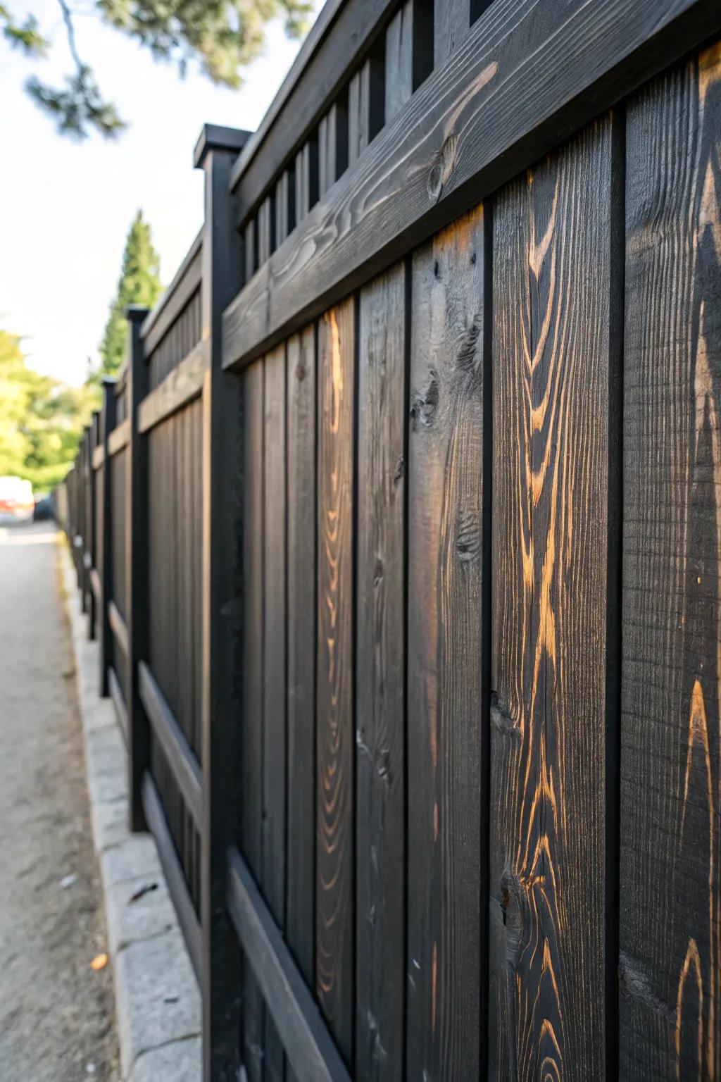 Elevate your fence game with the timeless elegance of Shou Sugi Ban.