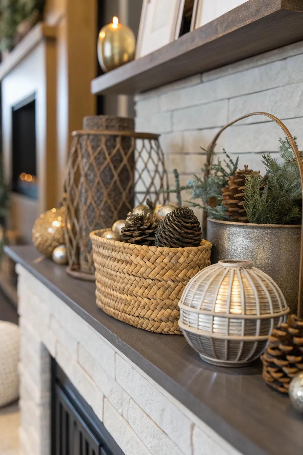 Texture adds depth and interest to the decor.