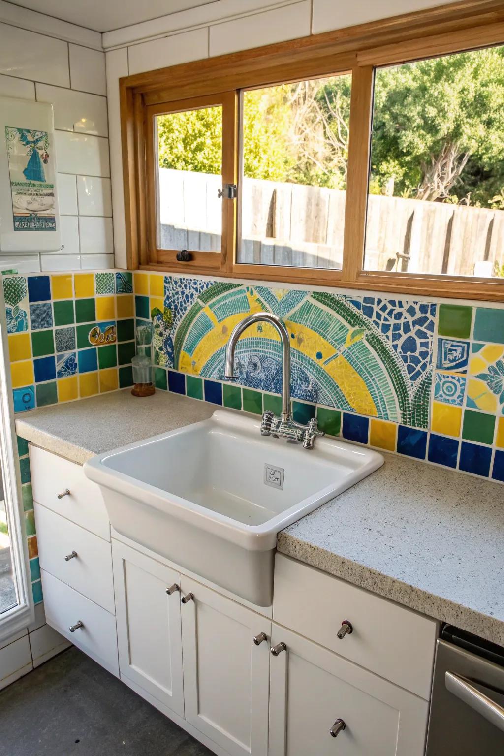 Make a statement with a bold backsplash.