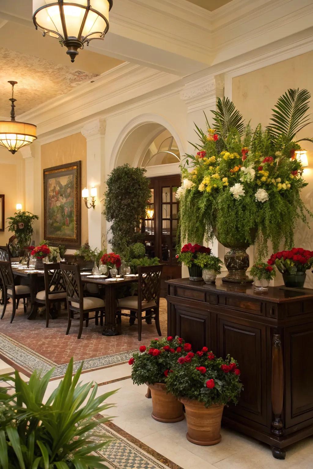 Natural elements that bring a breath of fresh air to the Gothic setting.