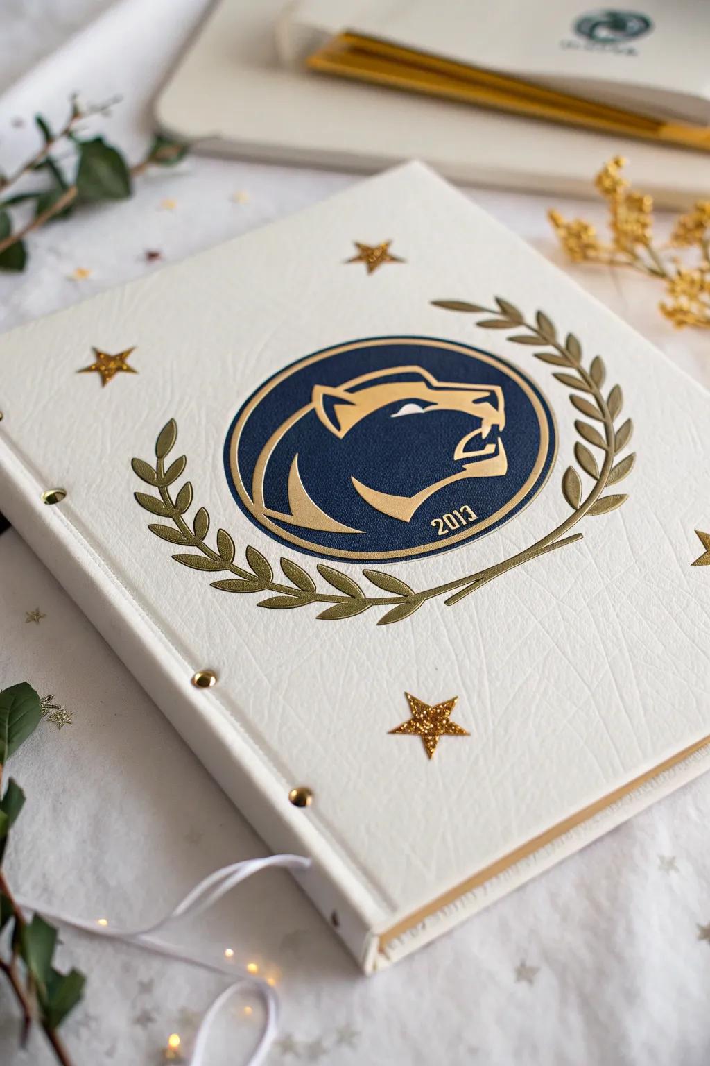Celebrate your achievements with a touch of school spirit and minimalist elegance. #GraduationScrapbook
