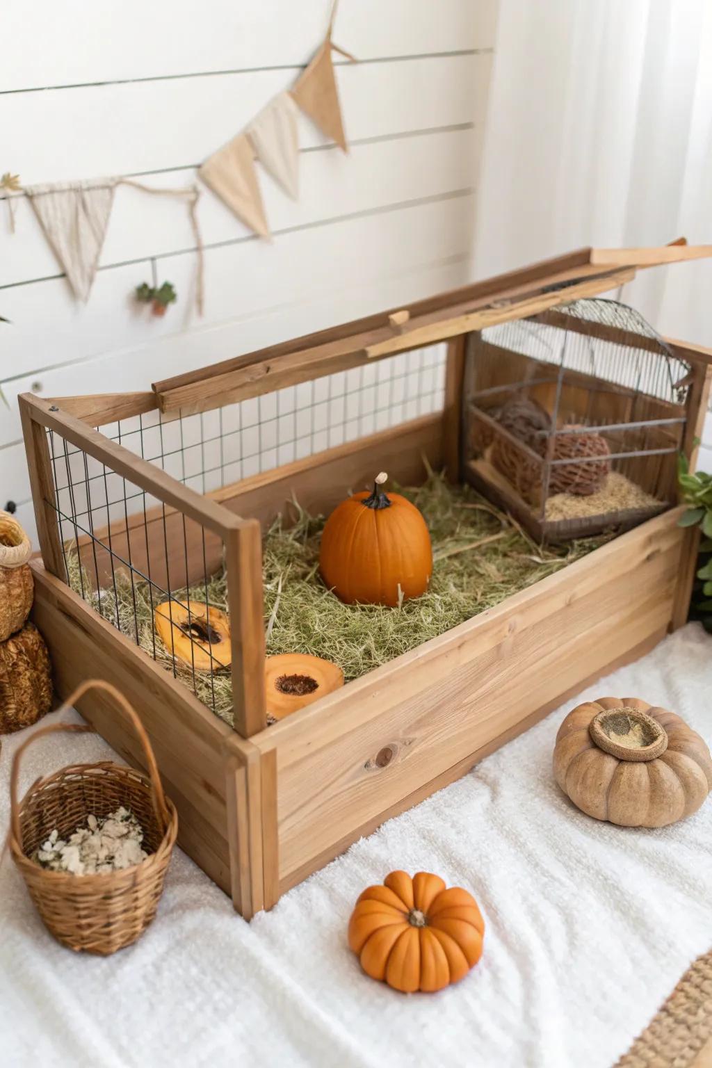 Bring the seasons into your guinea pig's home with charming, handcrafted accessories for a cozy touch!