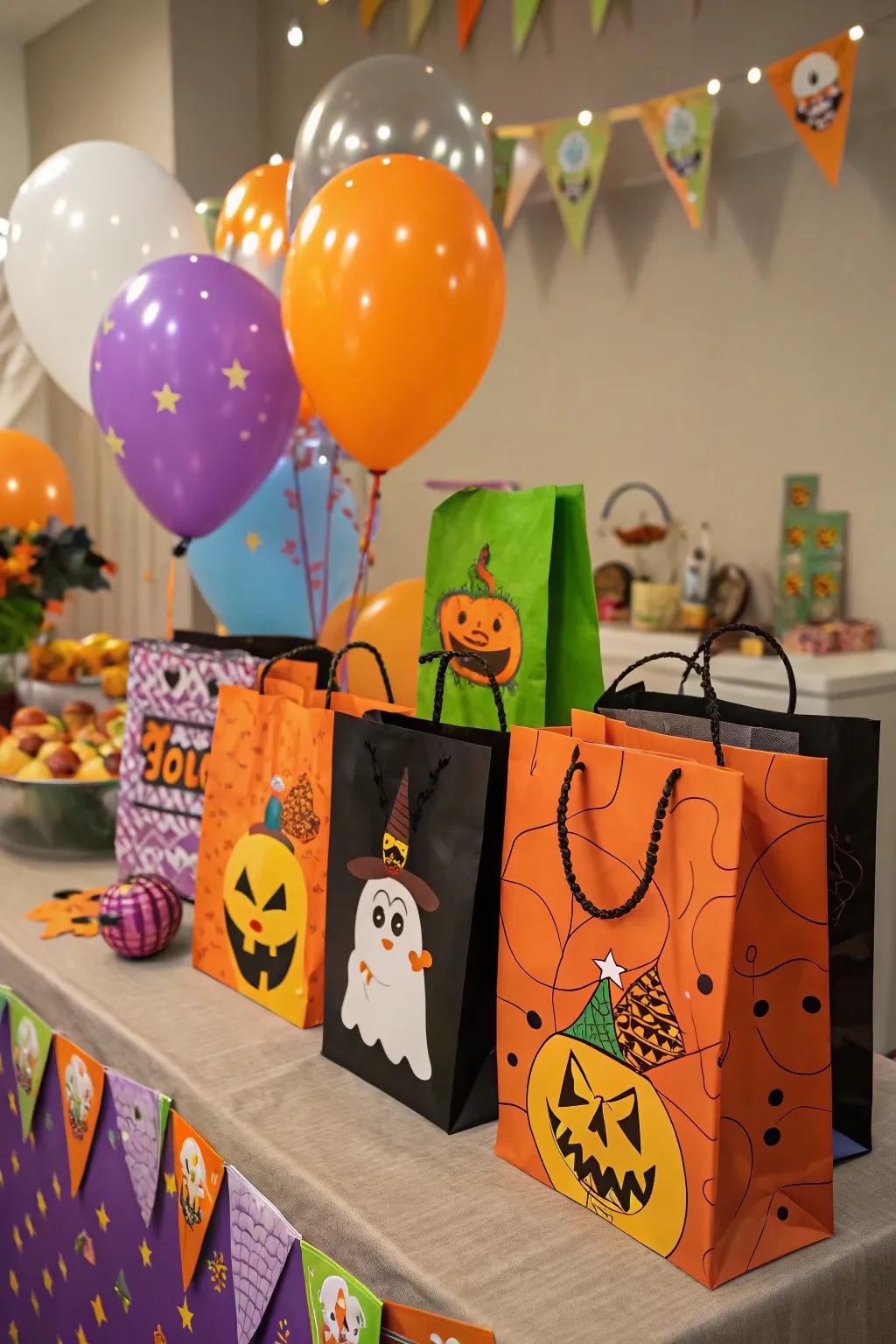 Send guests home with charming treat bags.