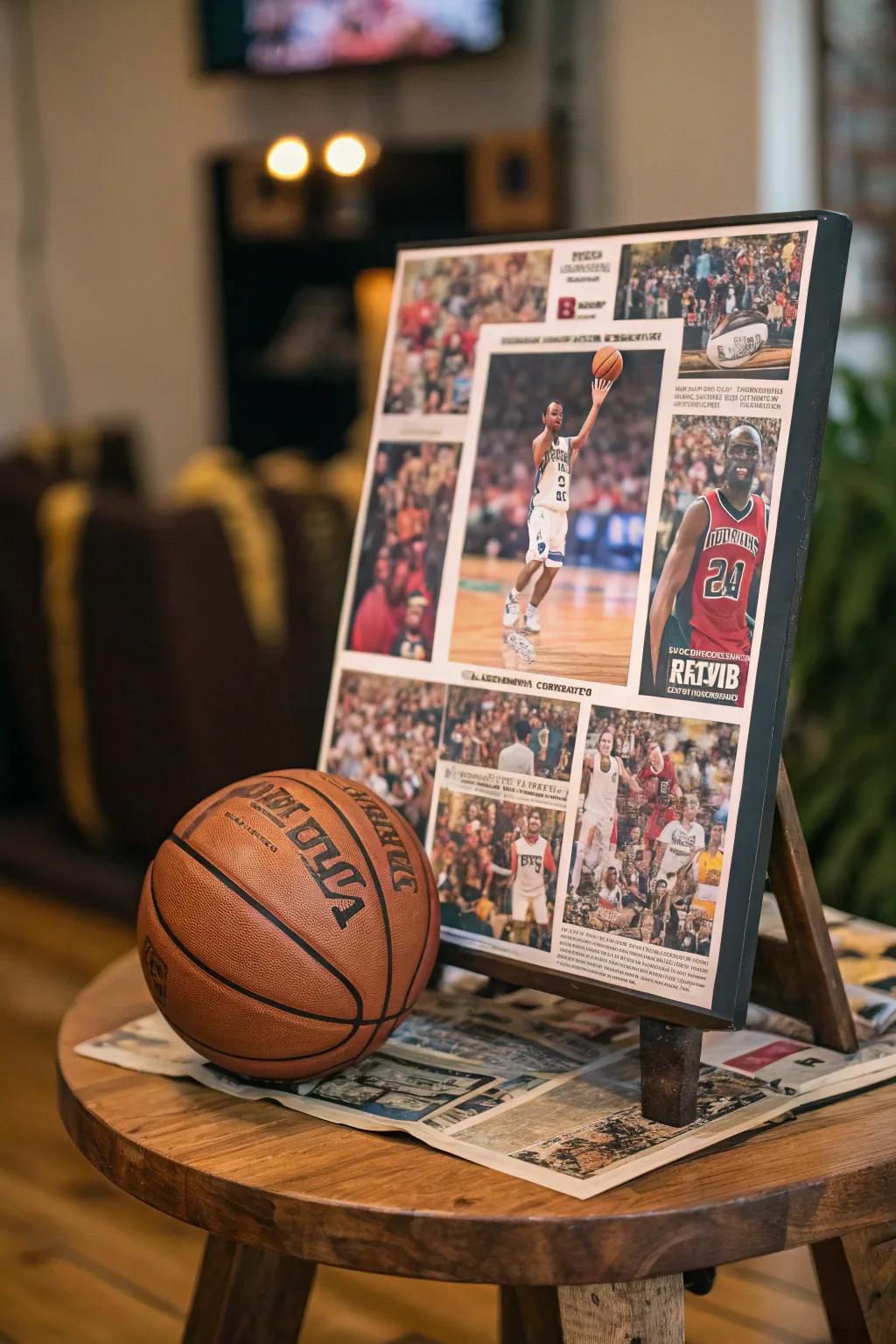 Relive the thrill: Craft your own basketball season highlight poster with memorable moments.
