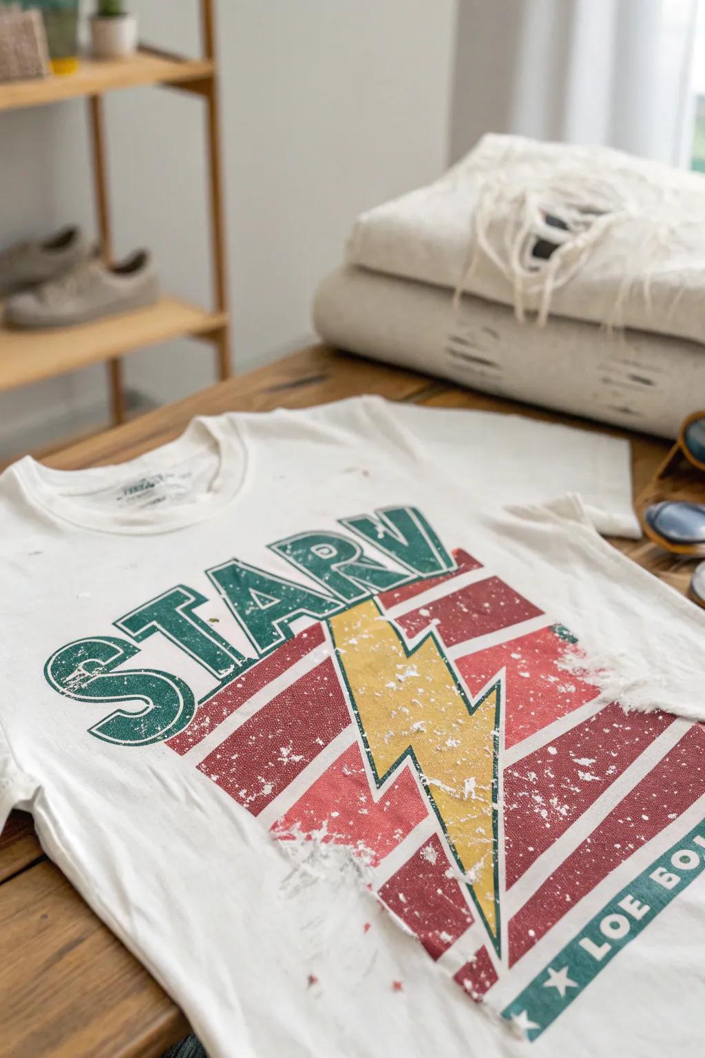 Elevate your style with a uniquely distressed graphic tee—where art meets fashion!