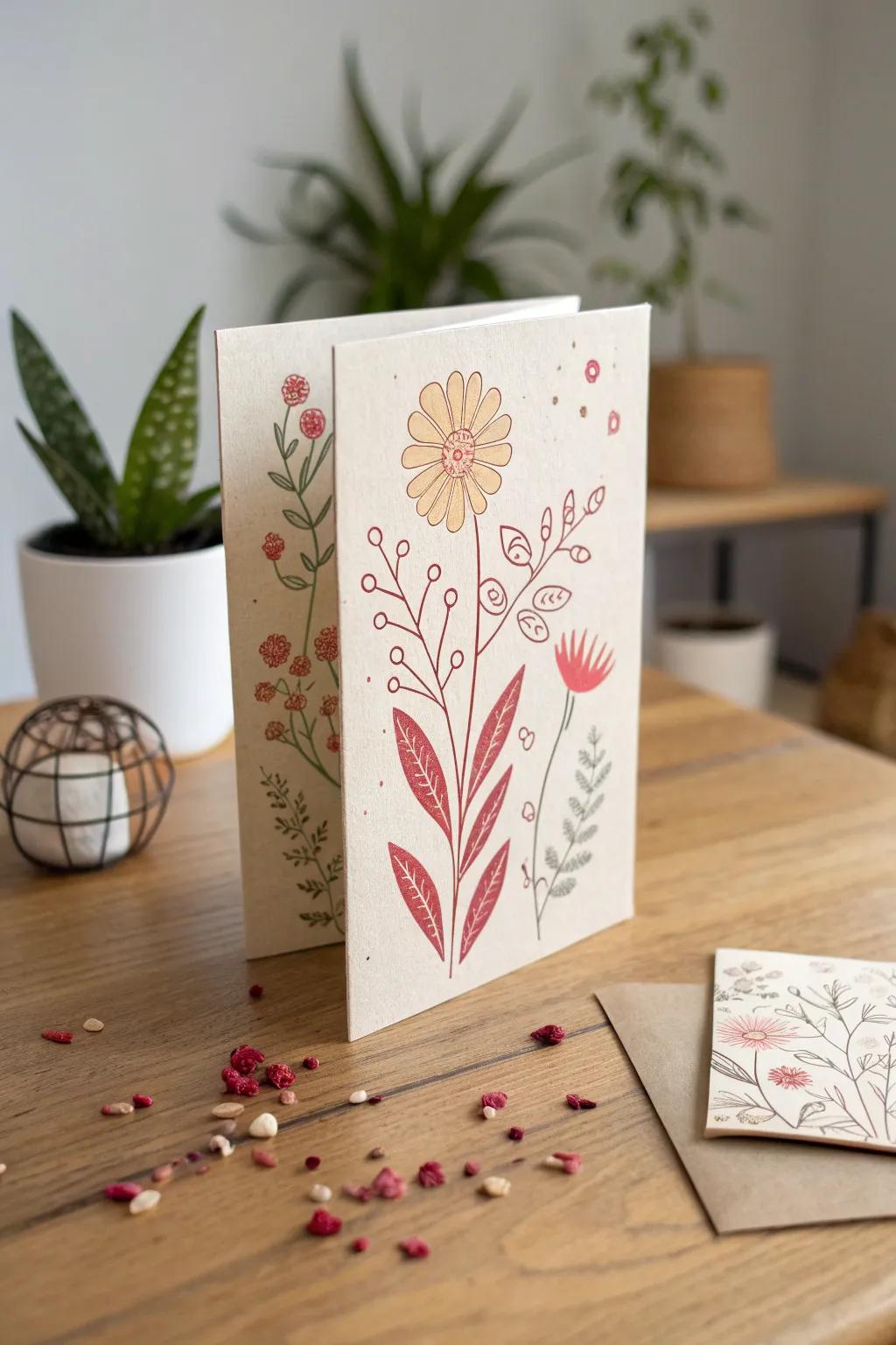 Craft with purpose: Eco-friendly cards that bloom with beauty and sustainability.