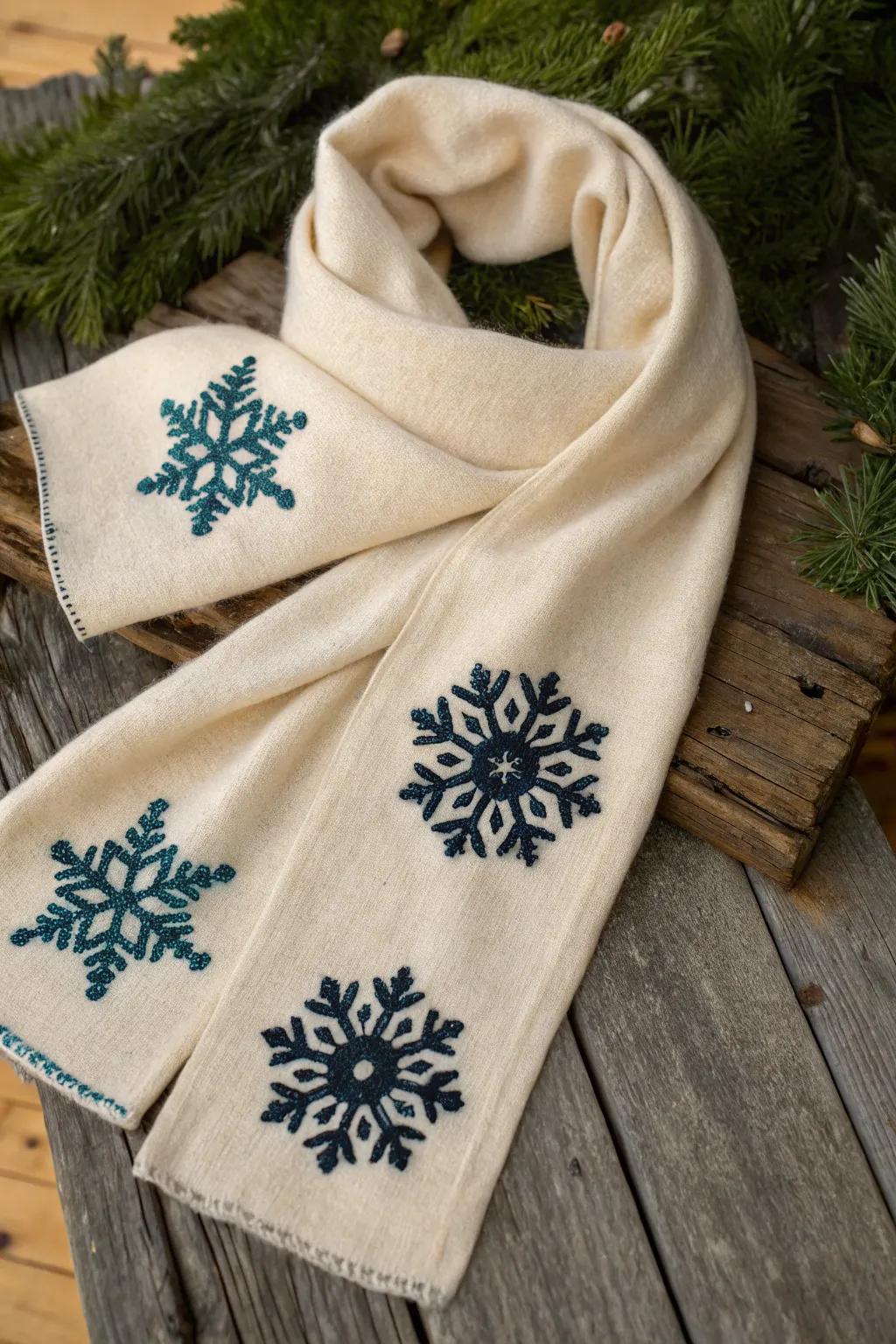 Elevate your winter style with snowflake patches—where warmth meets elegance.