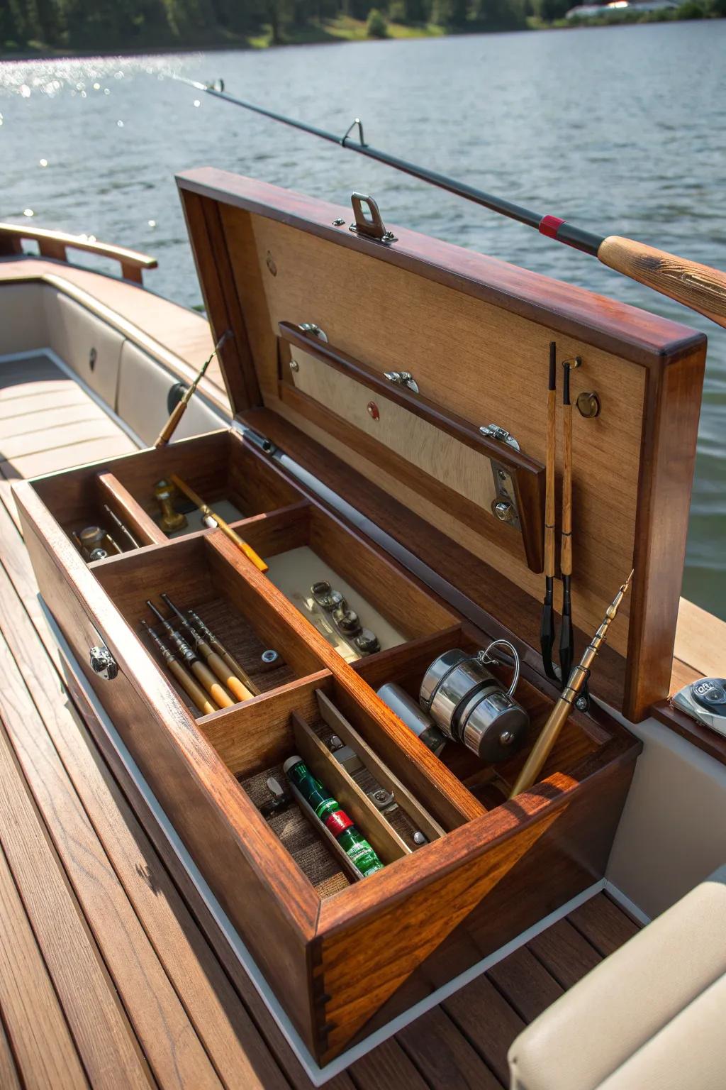 Elevate your jon boat storage with handcrafted rod locker compartments.