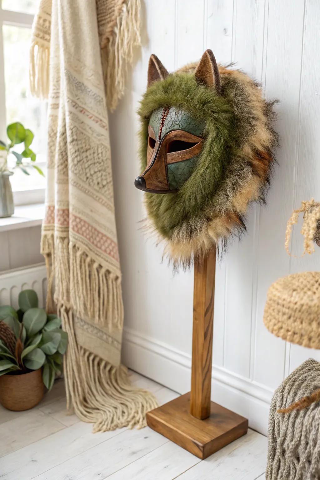 Embrace the magic of the forest with this enchanting woodland creature mask, where Scandinavian simplicity meets boho charm.