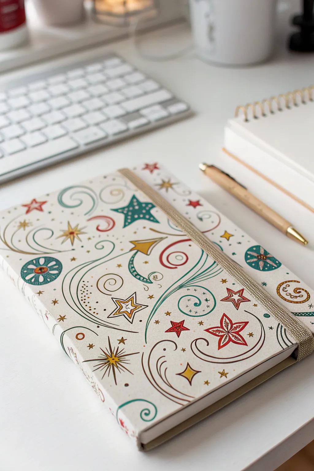 Unleash your creativity with a notebook cover that's as unique as your thoughts. #DoodleDelight #BohoMinimalism